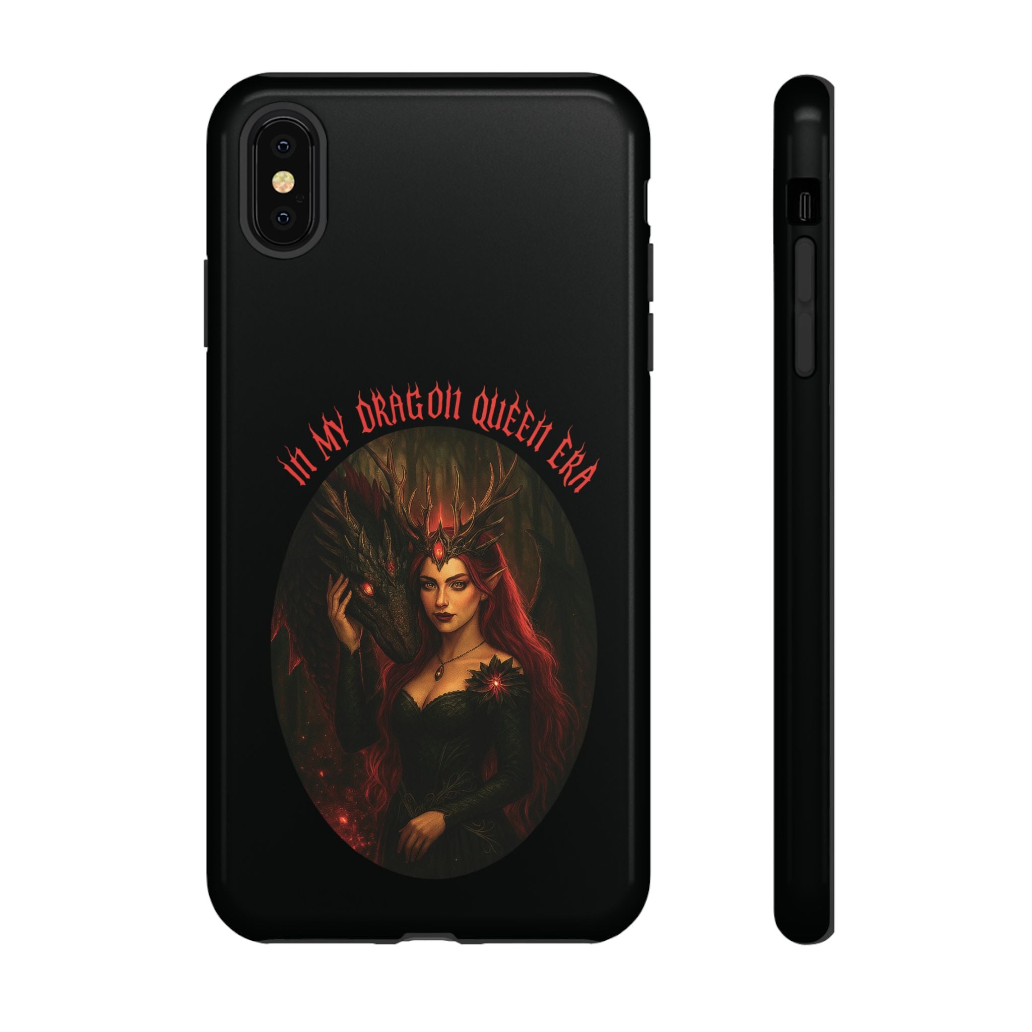 In My Dragon Queen Era Phone Case - Dragon and Queen Design - Book Lover Aesthetic Gift