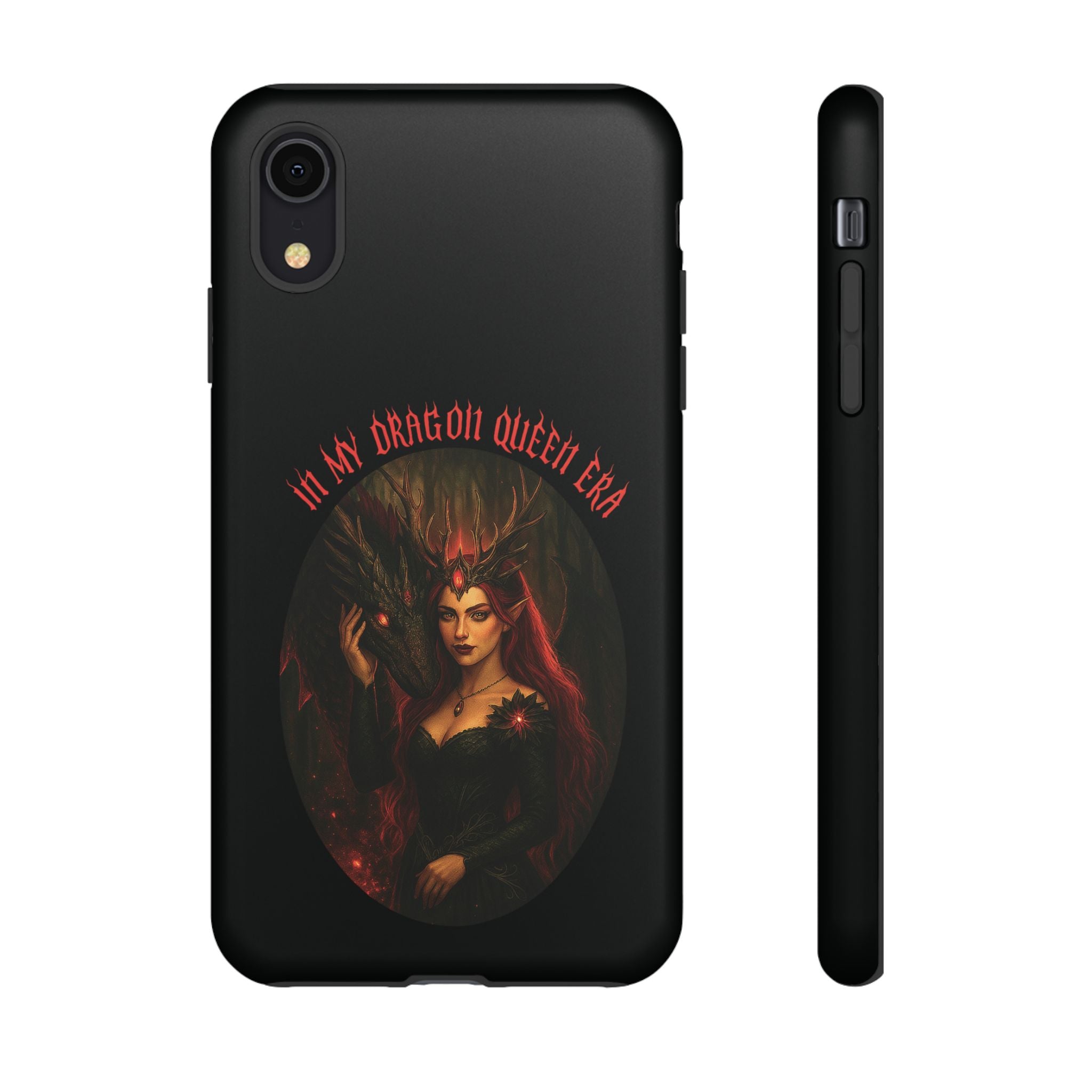In My Dragon Queen Era Phone Case - Dragon and Queen Design - Book Lover Aesthetic Gift