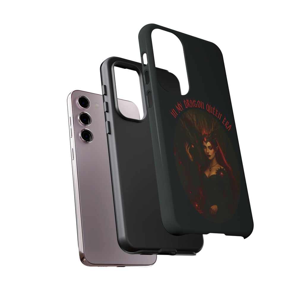 In My Dragon Queen Era Phone Case - Dragon and Queen Design - Book Lover Aesthetic Gift