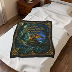 Cozy Velveteen Fantasy Dragon Throw Blanket