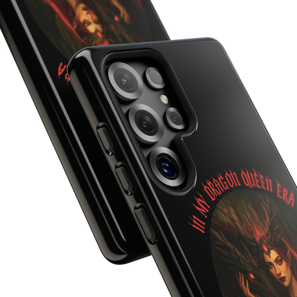 In My Dragon Queen Era Phone Case - Dragon and Queen Design - Book Lover Aesthetic Gift