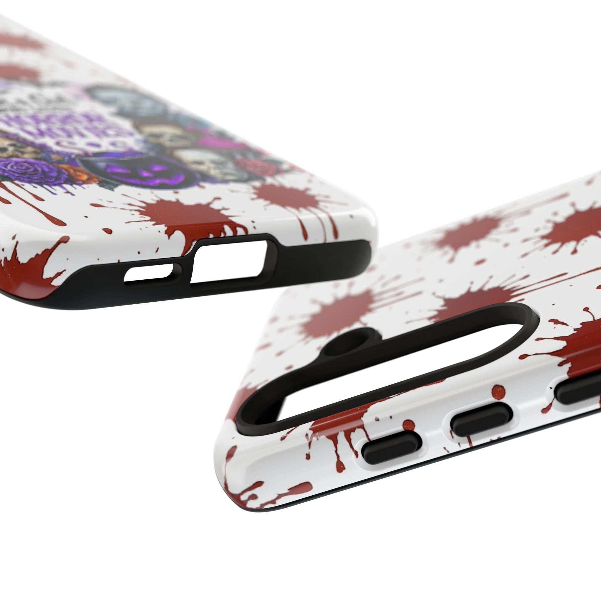 Just a Girl Who Loves Horror Movies & Halloween | Blood Splatter Tough Phone Case | Spooky Gift for Horror Fans