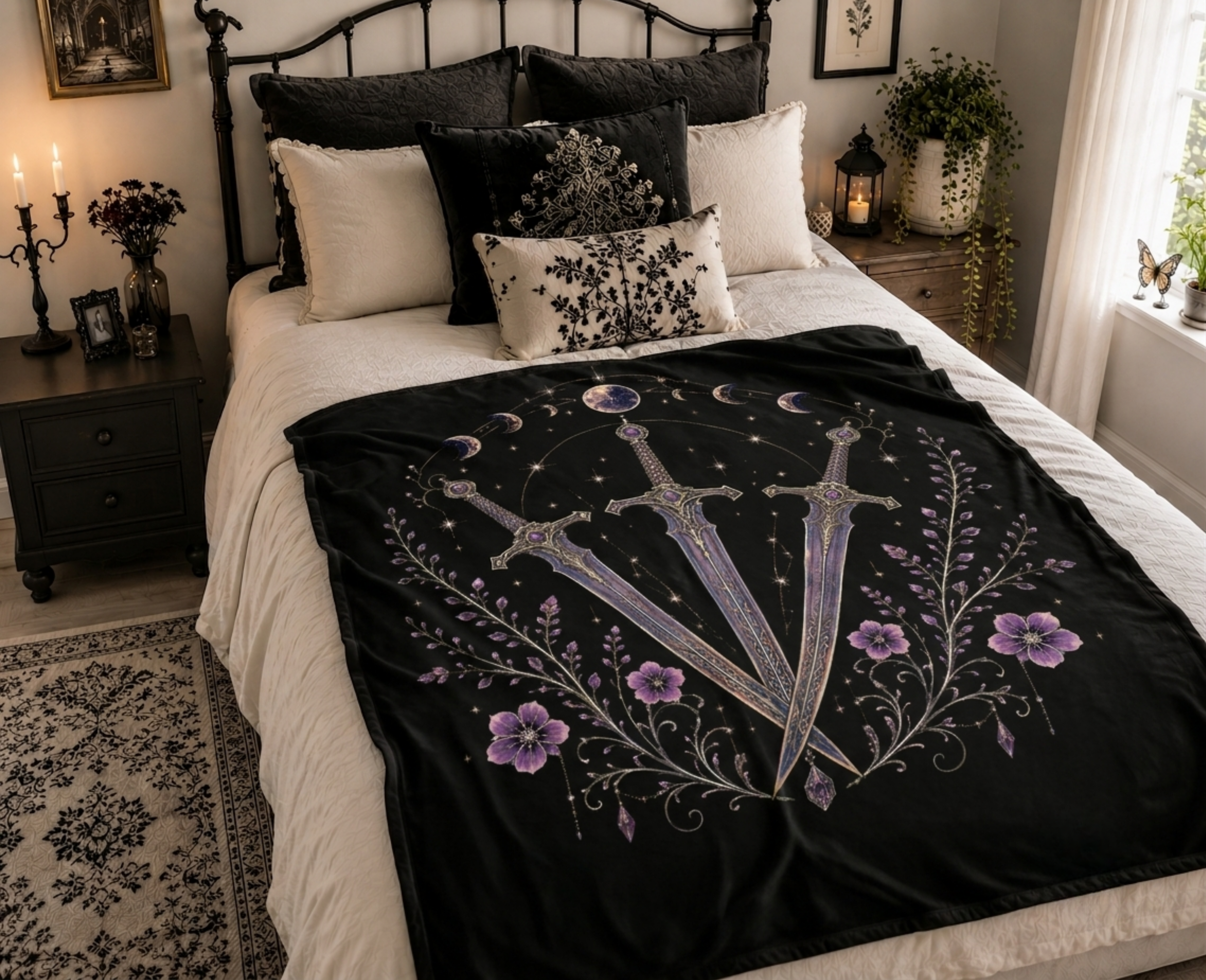 Midnight Court Celestial Sword Velveteen Plush Blanket