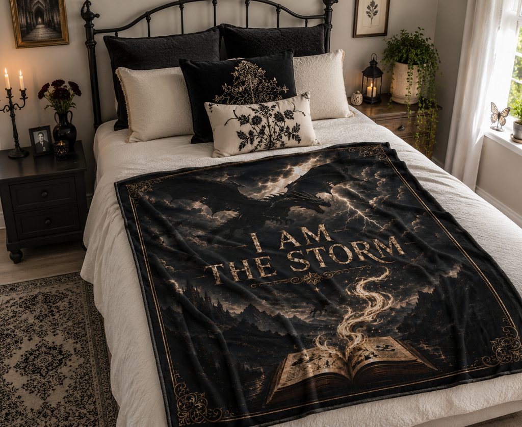 I Am The Storm Dragon Throw Blanket