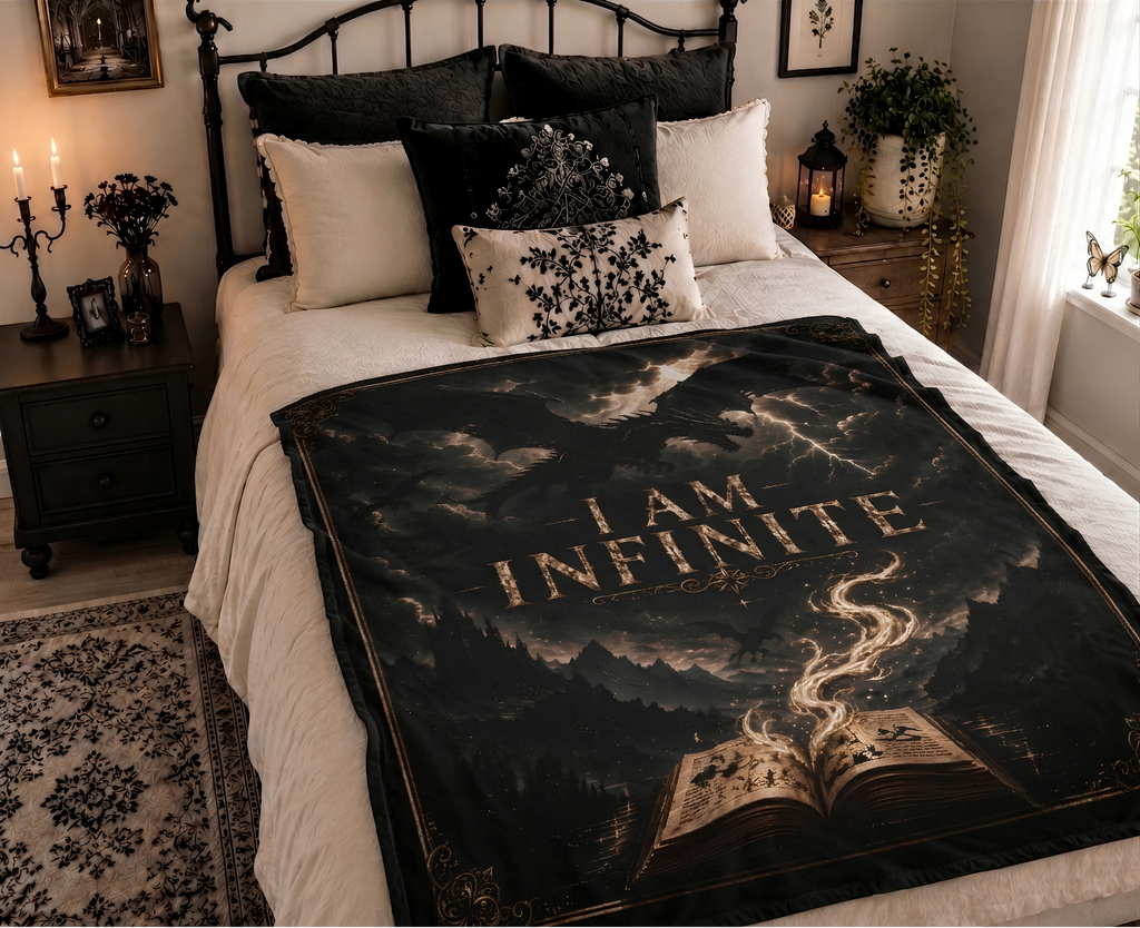 I Am Infinite Dragon Throw Blanket
