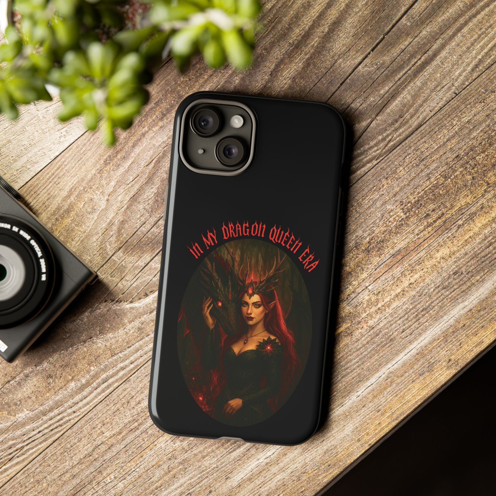 In My Dragon Queen Era Phone Case - Dragon and Queen Design - Book Lover Aesthetic Gift