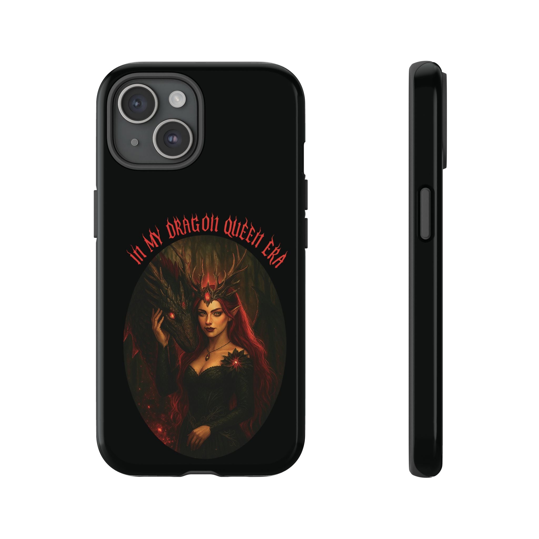 In My Dragon Queen Era Phone Case - Dragon and Queen Design - Book Lover Aesthetic Gift