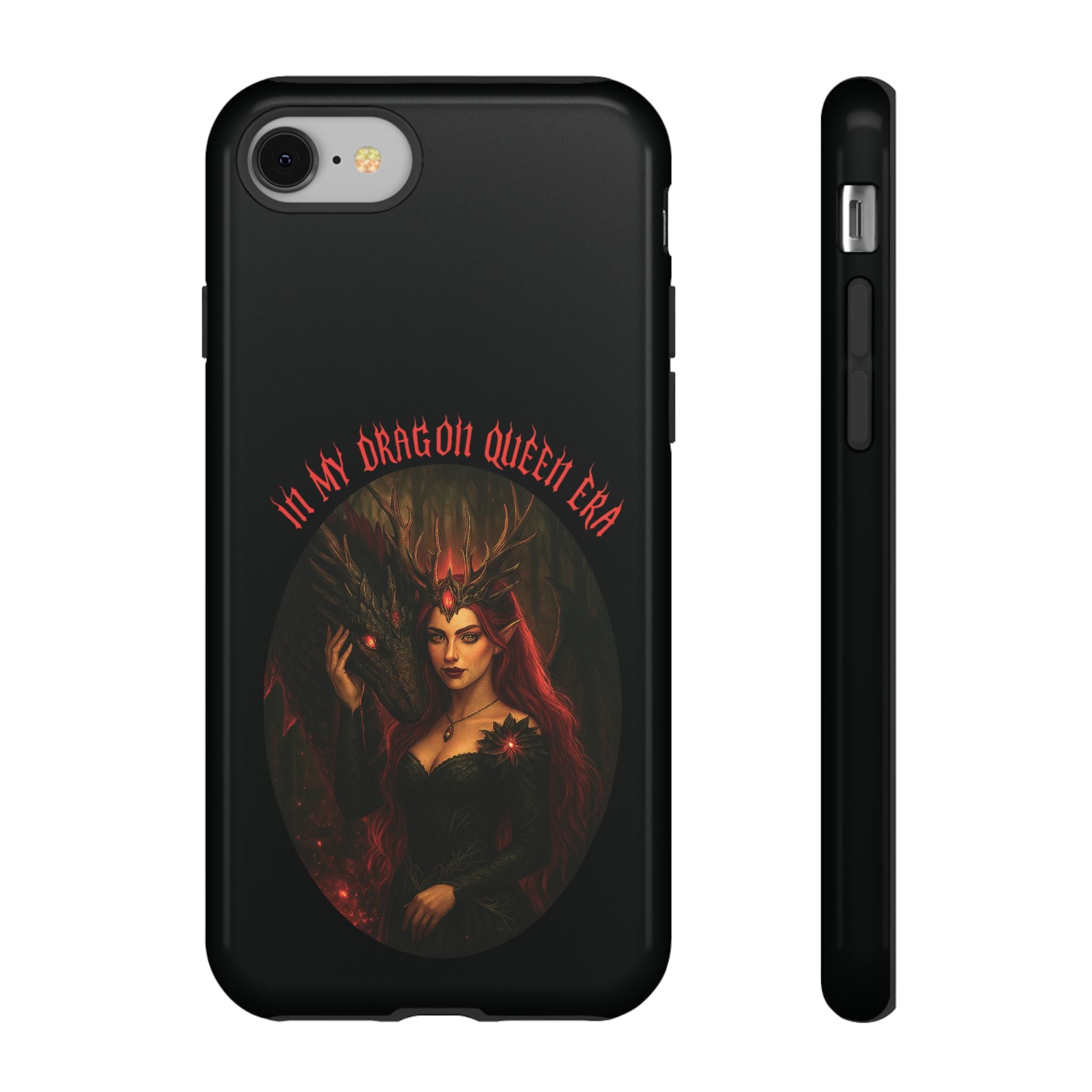 In My Dragon Queen Era Phone Case - Dragon and Queen Design - Book Lover Aesthetic Gift
