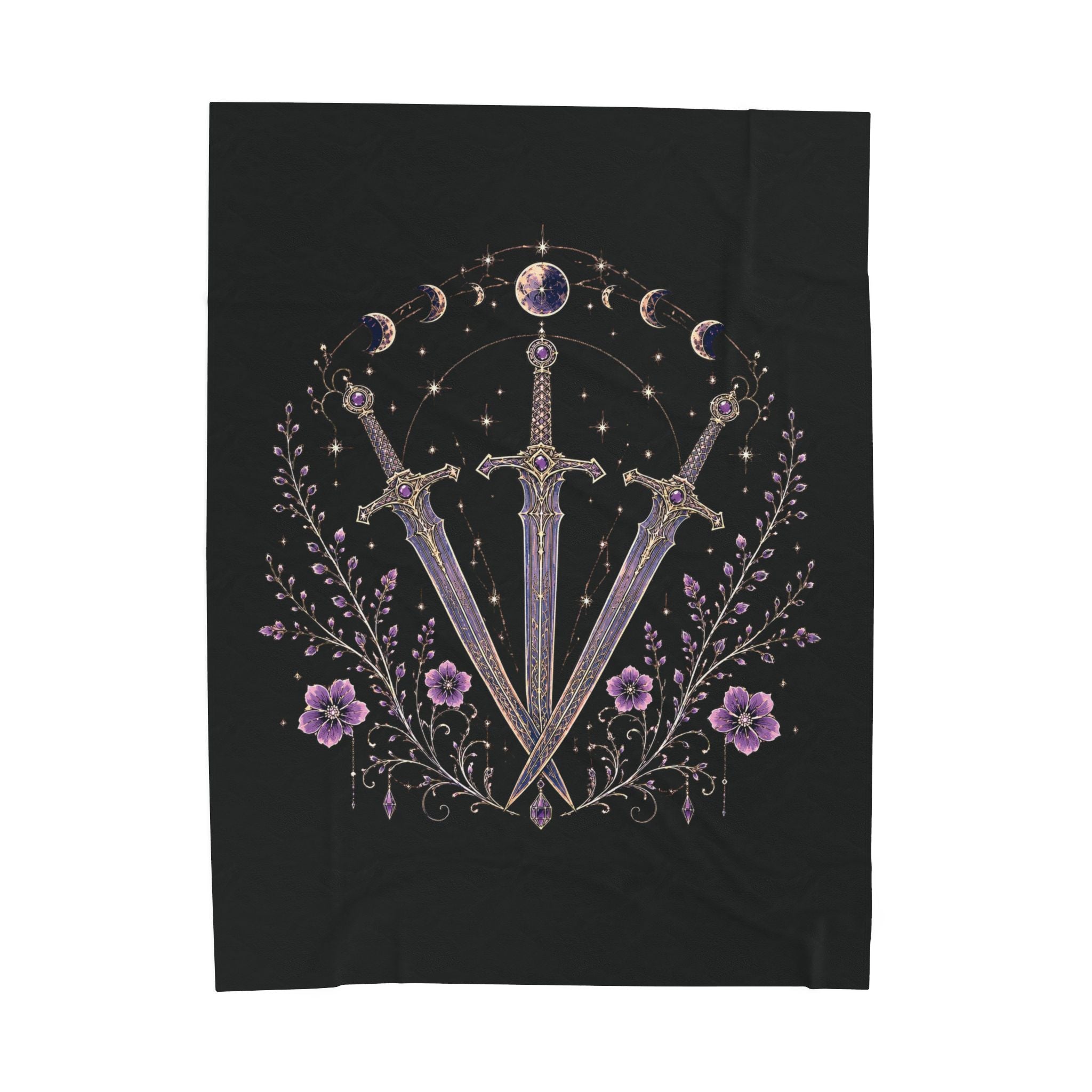 Midnight Court Celestial Sword Velveteen Plush Blanket
