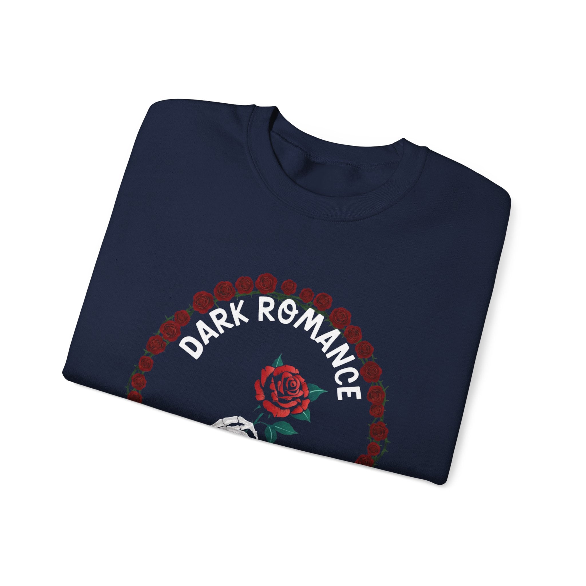 Dark Romance Book Club Crewneck Sweatshirt - Rose & Skeleton Hand