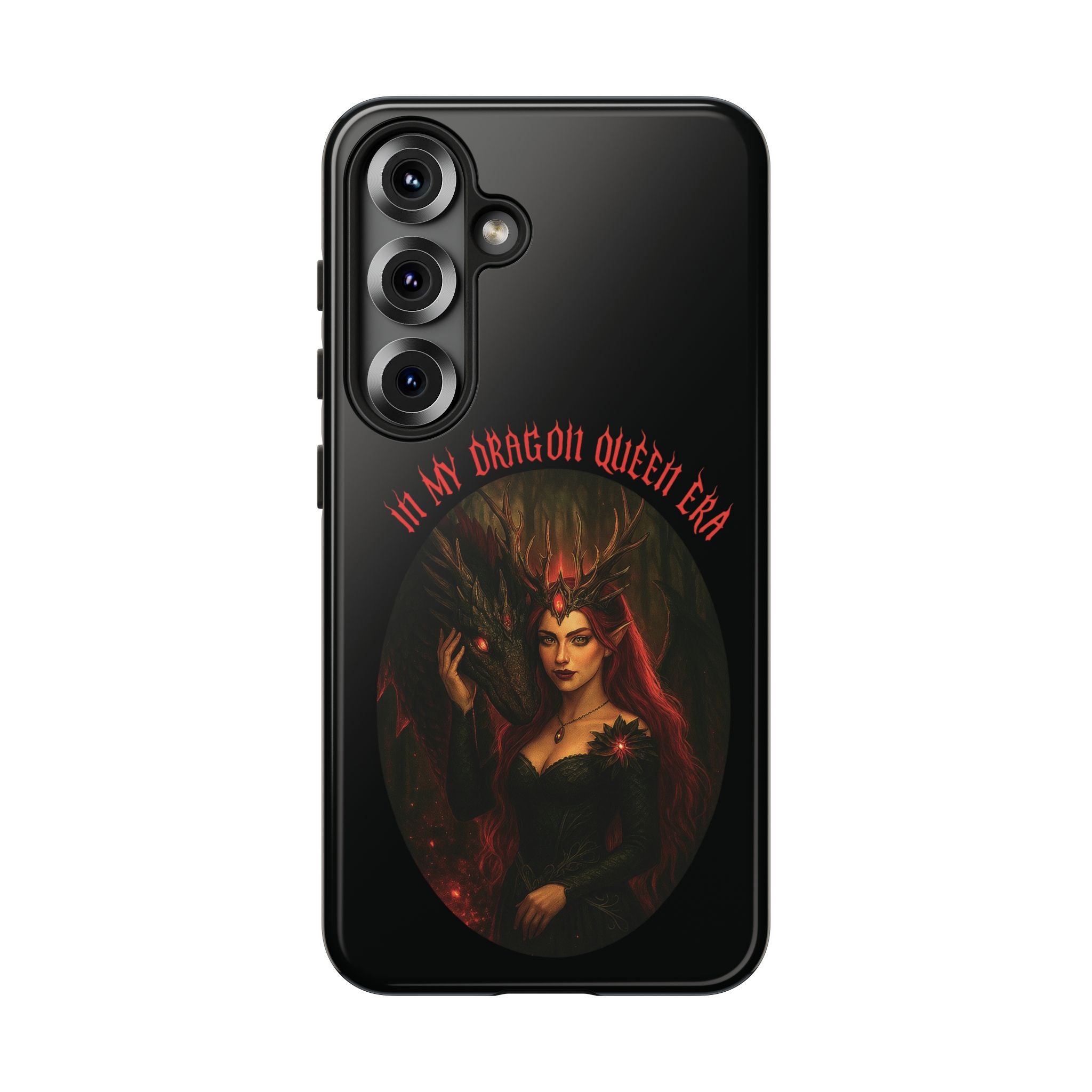 In My Dragon Queen Era Phone Case - Dragon and Queen Design - Book Lover Aesthetic Gift