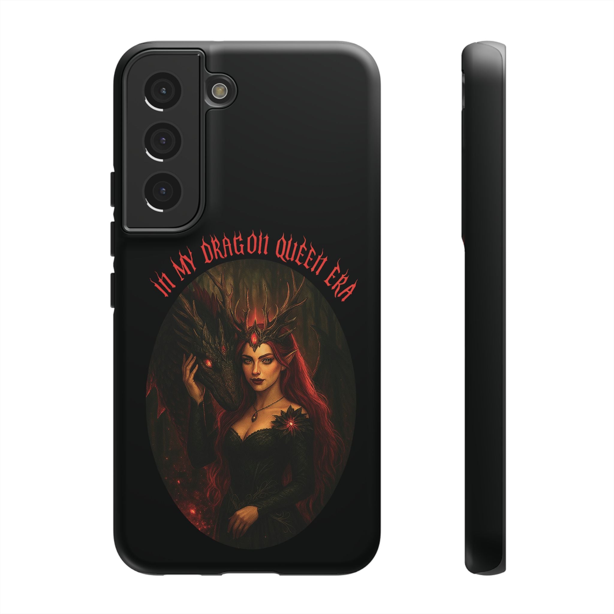In My Dragon Queen Era Phone Case - Dragon and Queen Design - Book Lover Aesthetic Gift