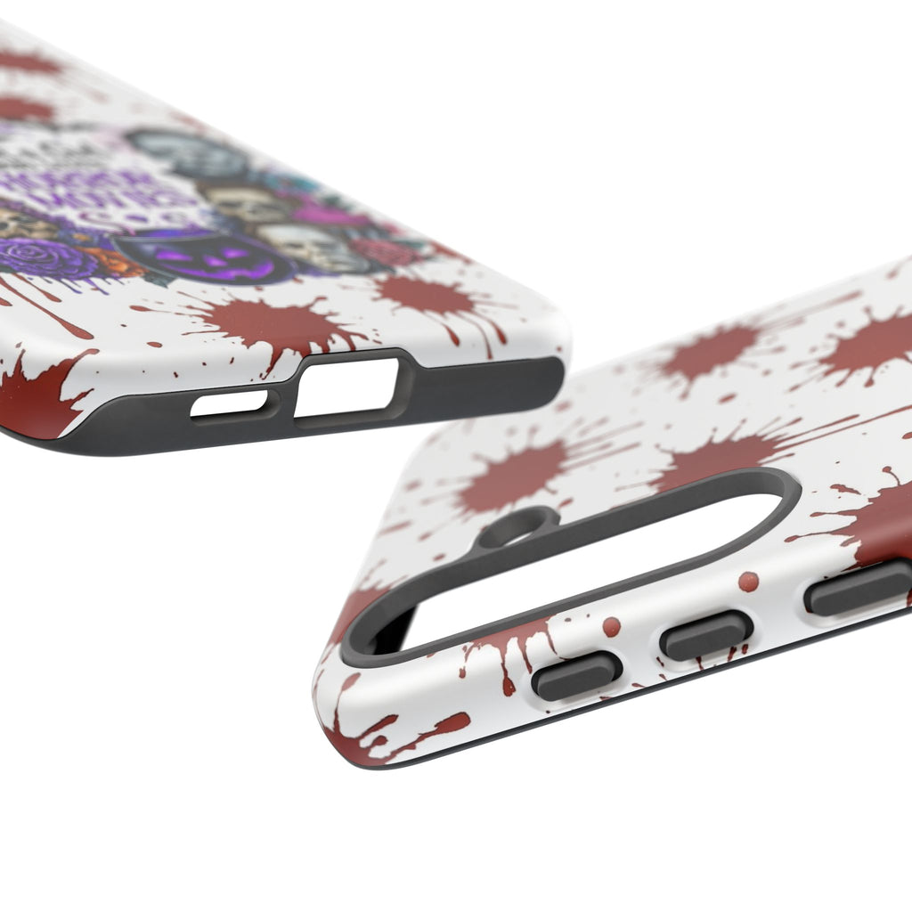 Just a Girl Who Loves Horror Movies & Halloween | Blood Splatter Tough Phone Case | Spooky Gift for Horror Fans