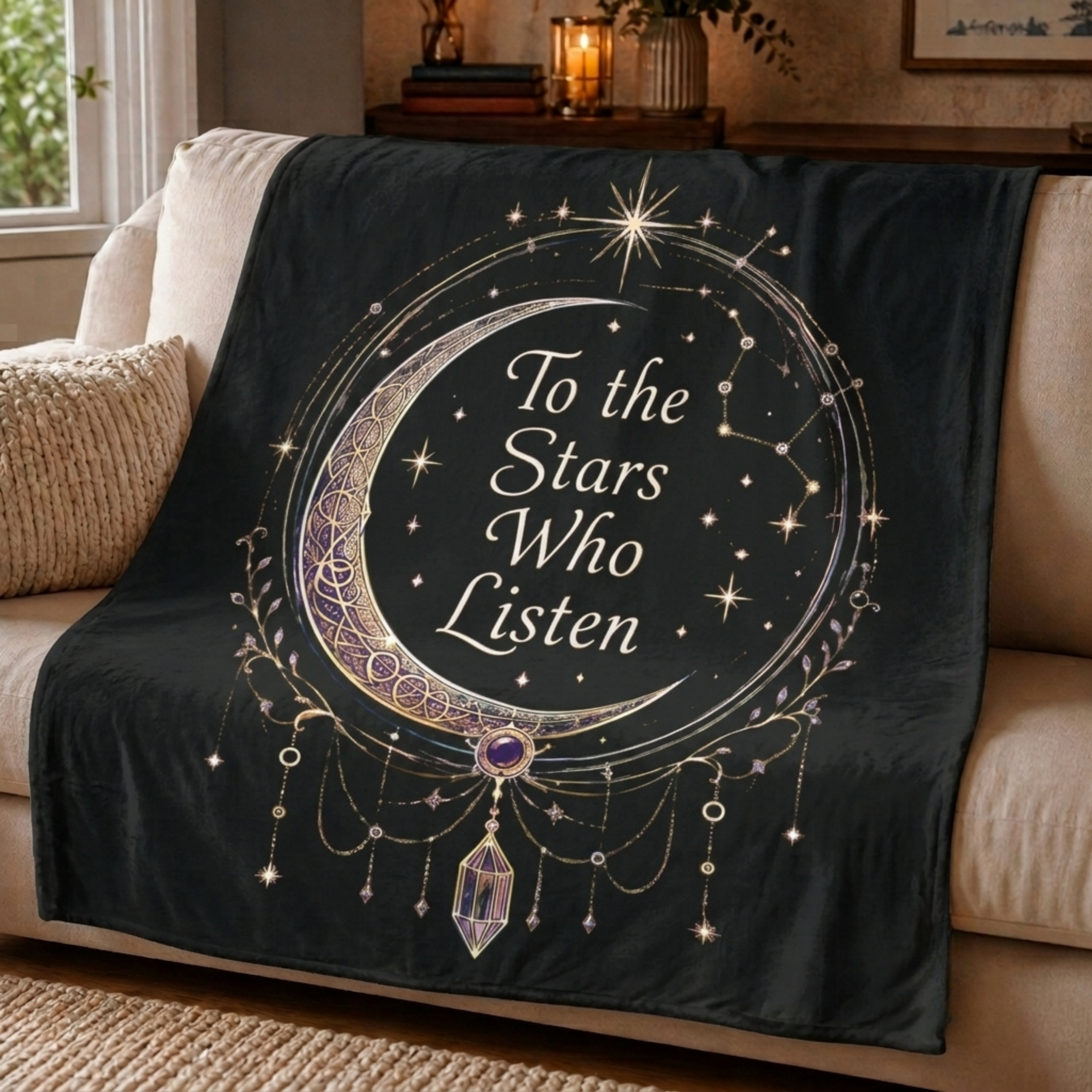 "To The Stars Who Listen" Throw Blanket