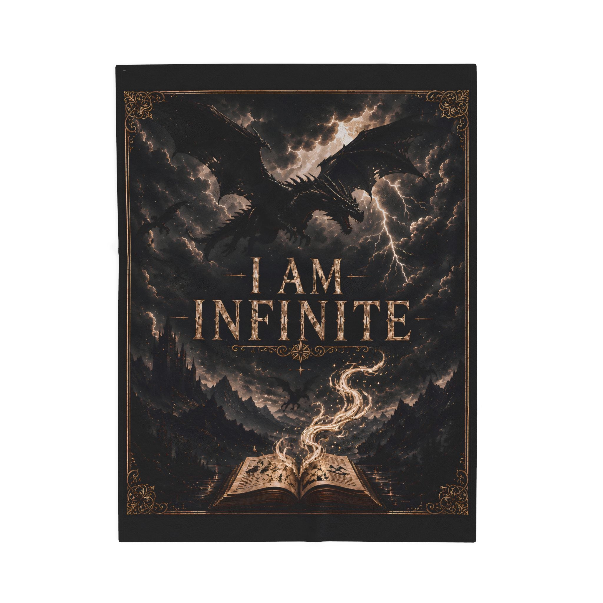 I Am Infinite Dragon Throw Blanket