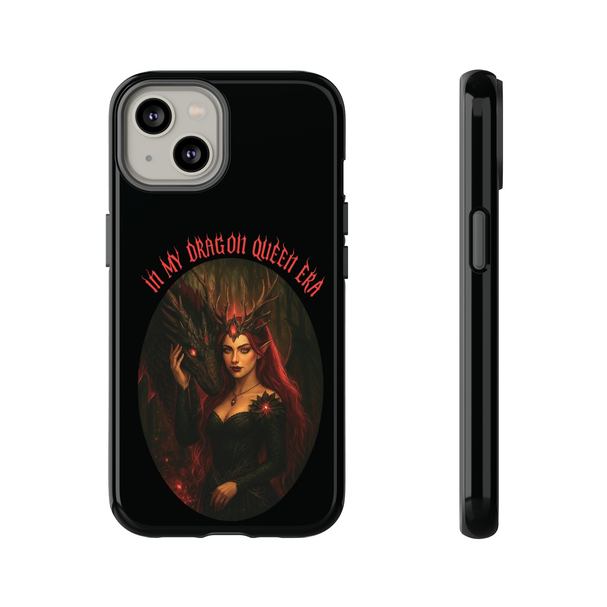 In My Dragon Queen Era Phone Case - Dragon and Queen Design - Book Lover Aesthetic Gift