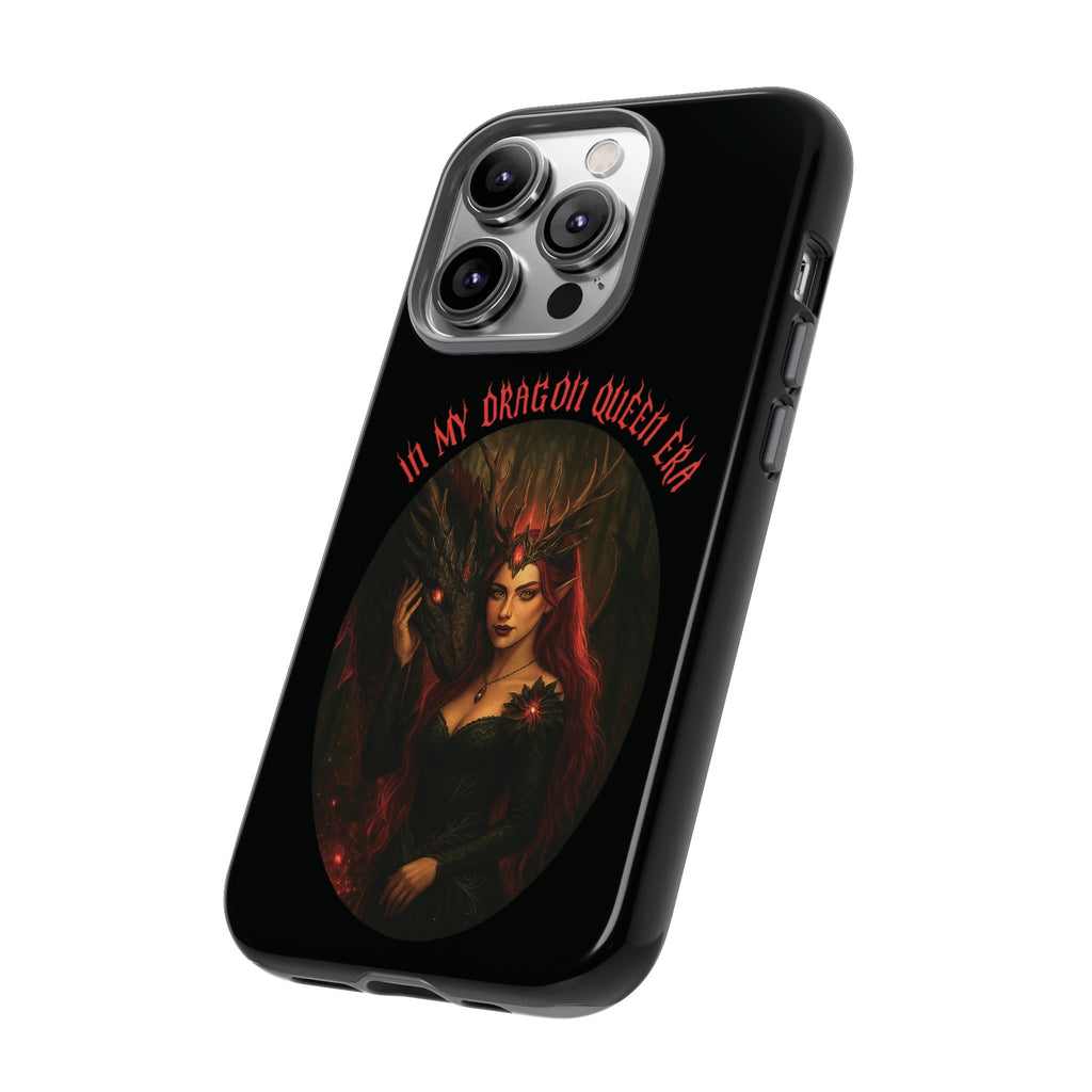 In My Dragon Queen Era Phone Case - Dragon and Queen Design - Book Lover Aesthetic Gift