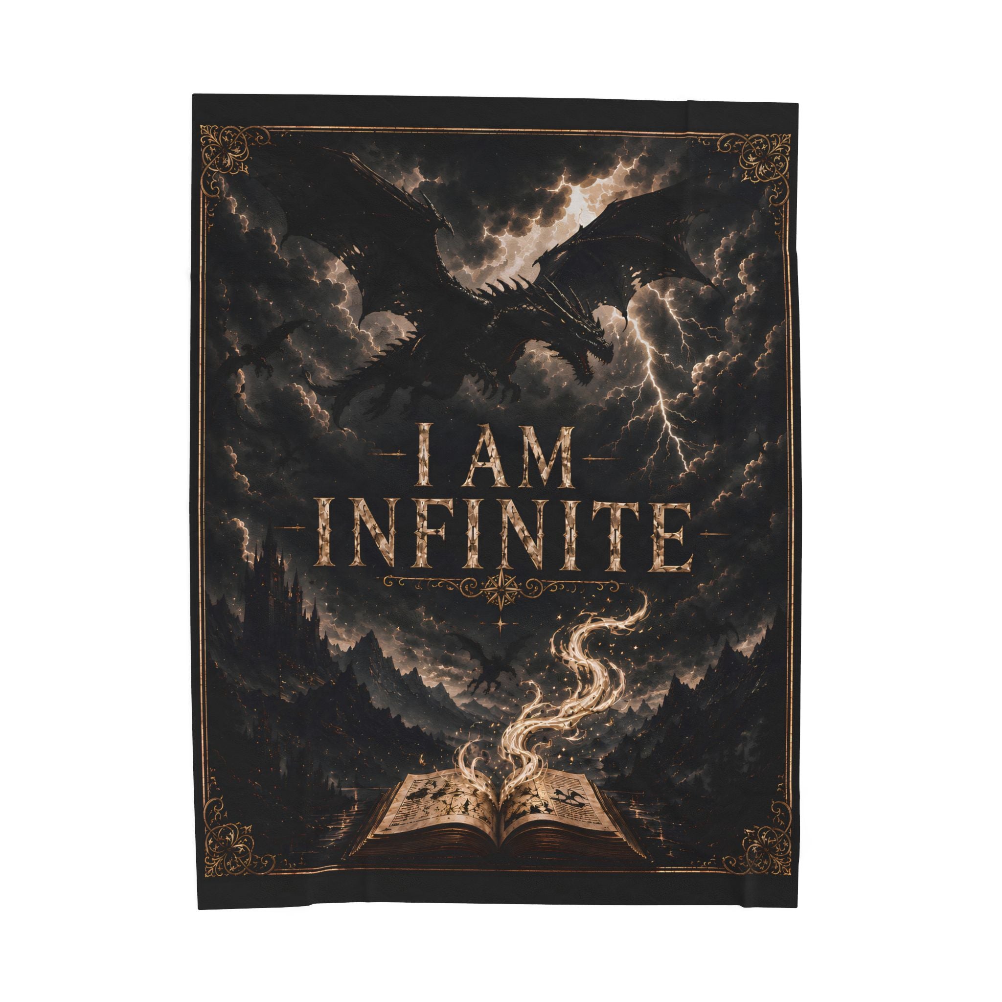 I Am Infinite Dragon Throw Blanket