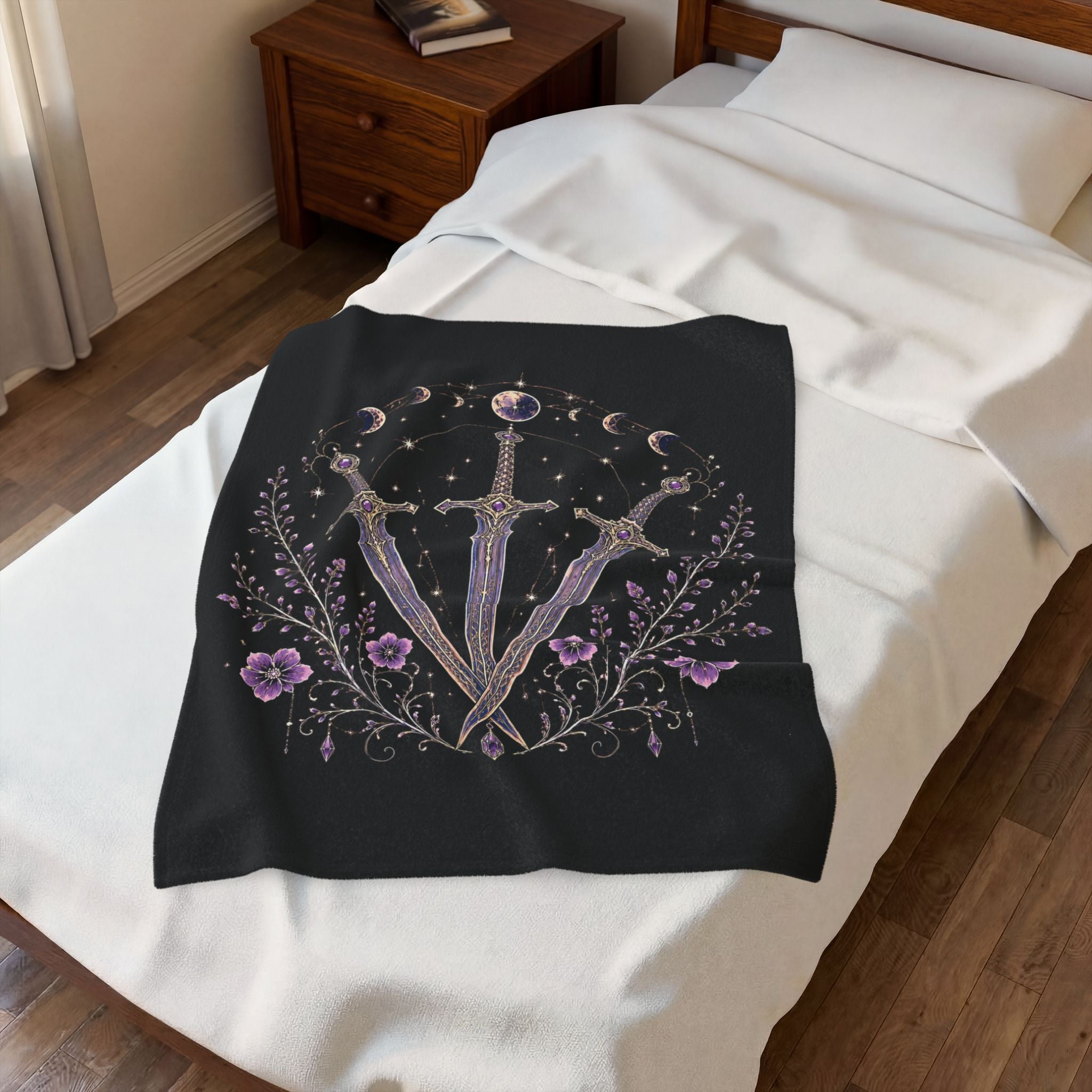Midnight Court Celestial Sword Velveteen Plush Blanket