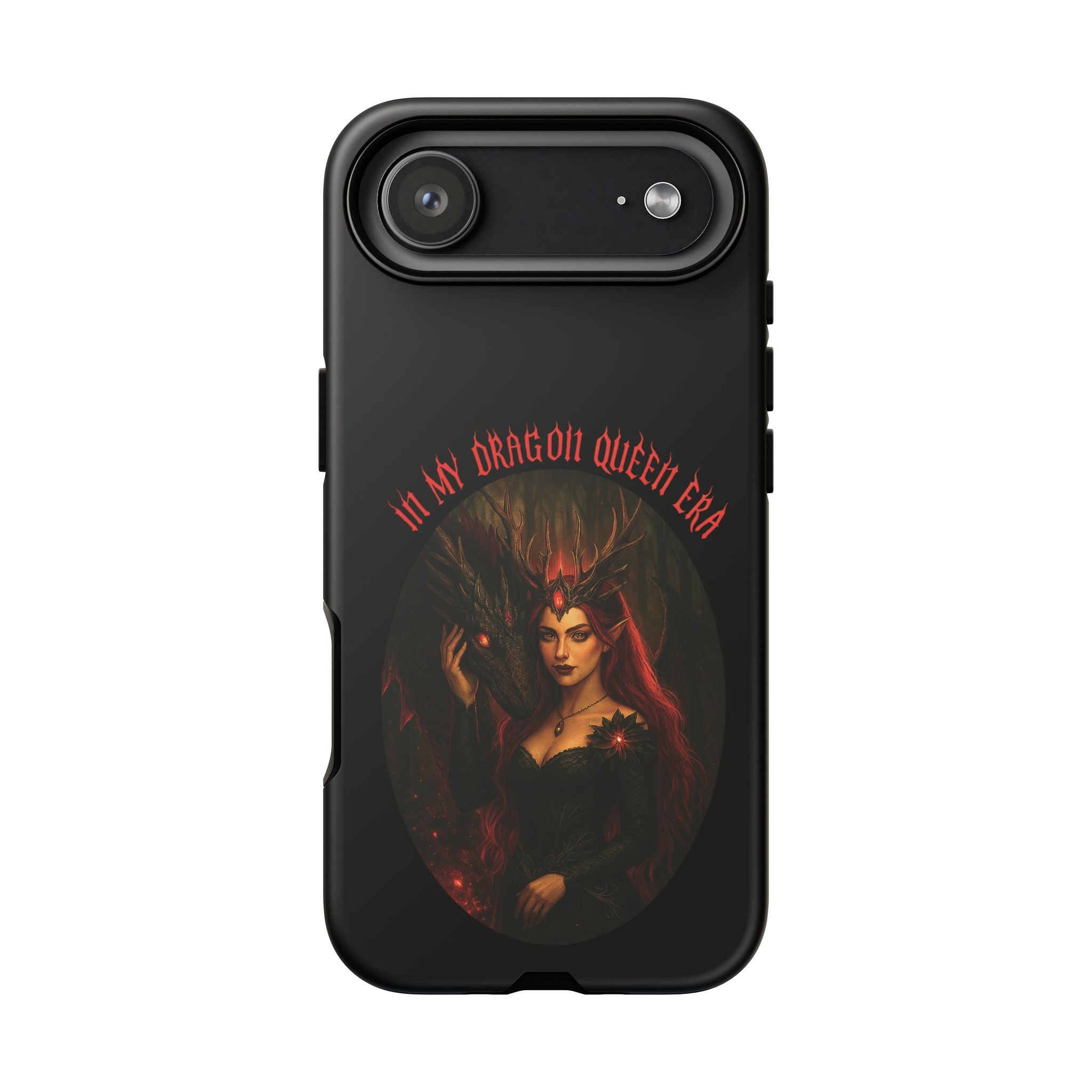 In My Dragon Queen Era Phone Case - Dragon and Queen Design - Book Lover Aesthetic Gift