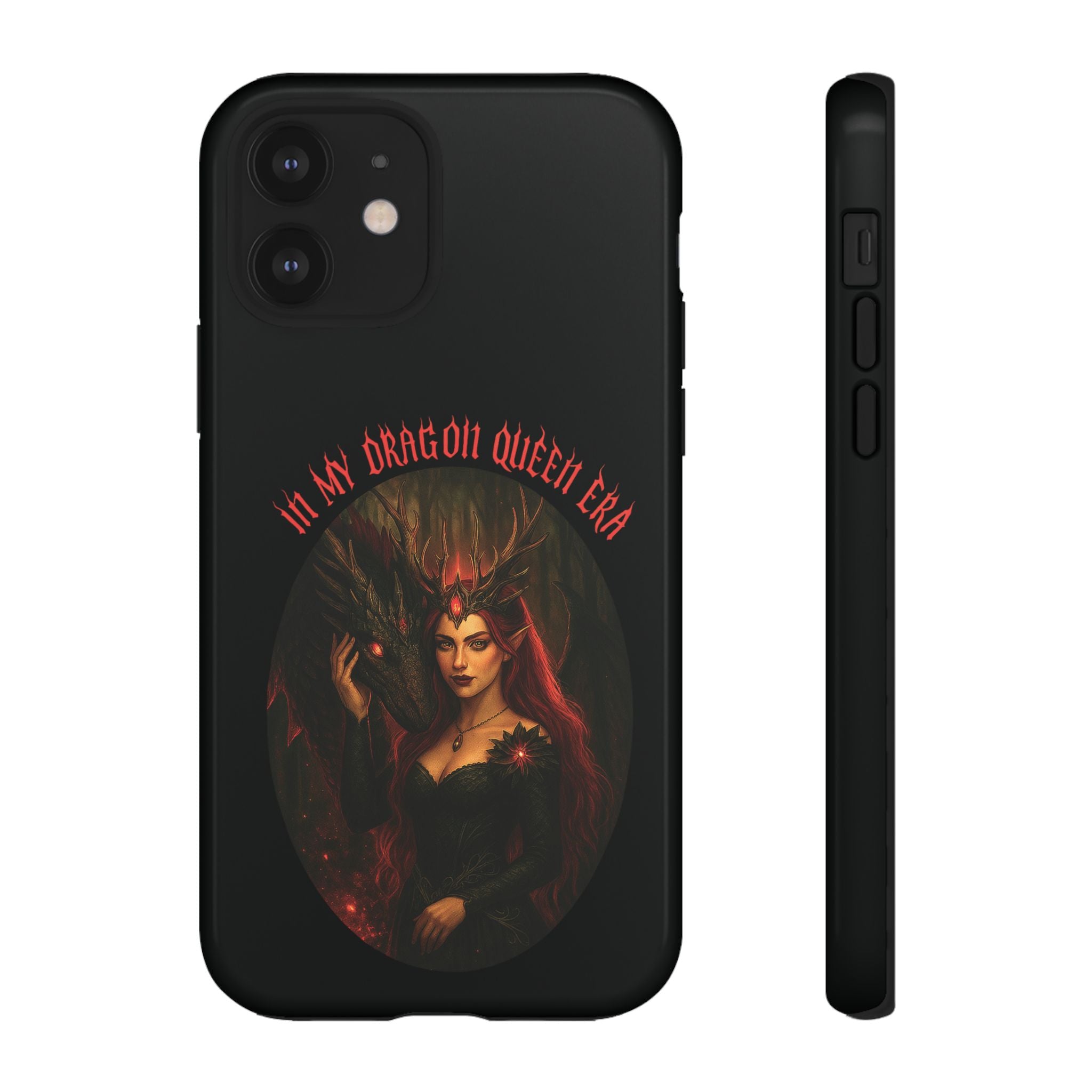 In My Dragon Queen Era Phone Case - Dragon and Queen Design - Book Lover Aesthetic Gift