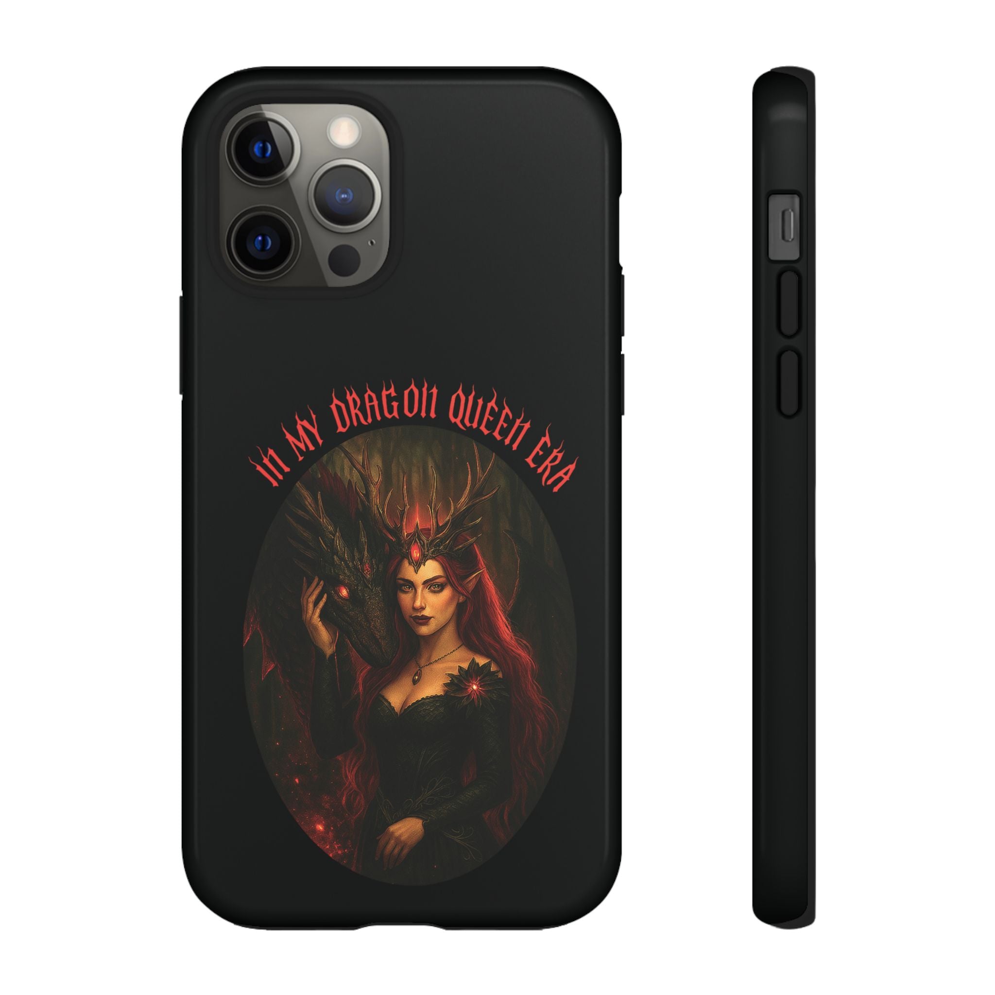 In My Dragon Queen Era Phone Case - Dragon and Queen Design - Book Lover Aesthetic Gift