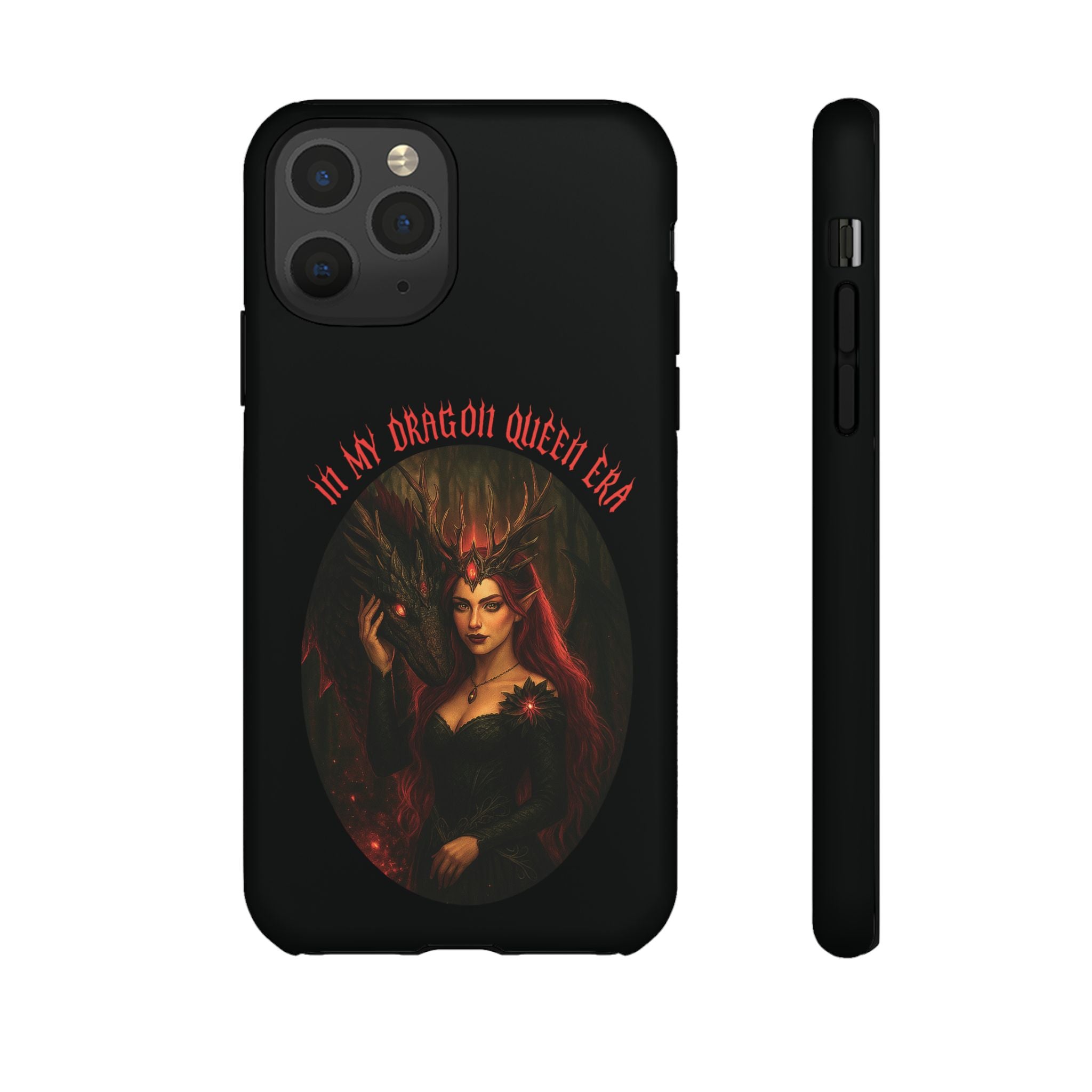 In My Dragon Queen Era Phone Case - Dragon and Queen Design - Book Lover Aesthetic Gift