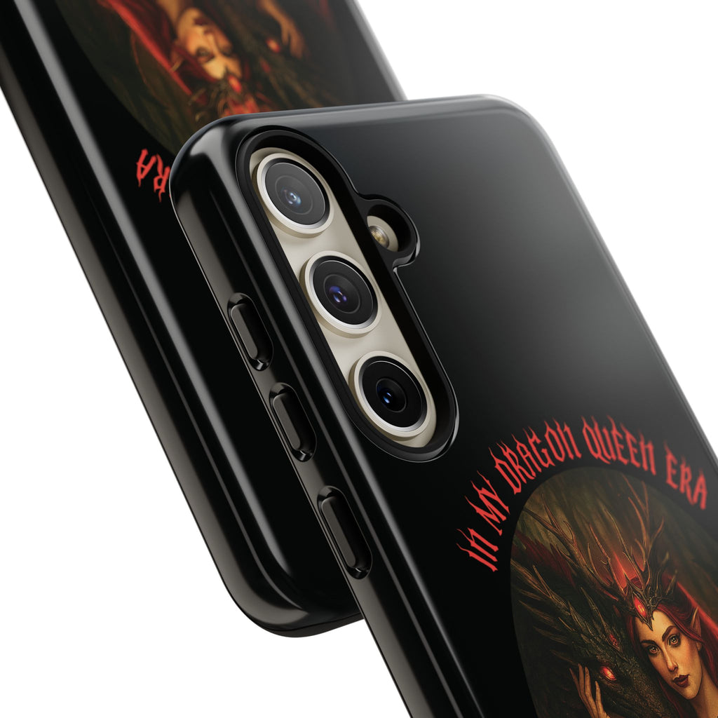 In My Dragon Queen Era Phone Case - Dragon and Queen Design - Book Lover Aesthetic Gift