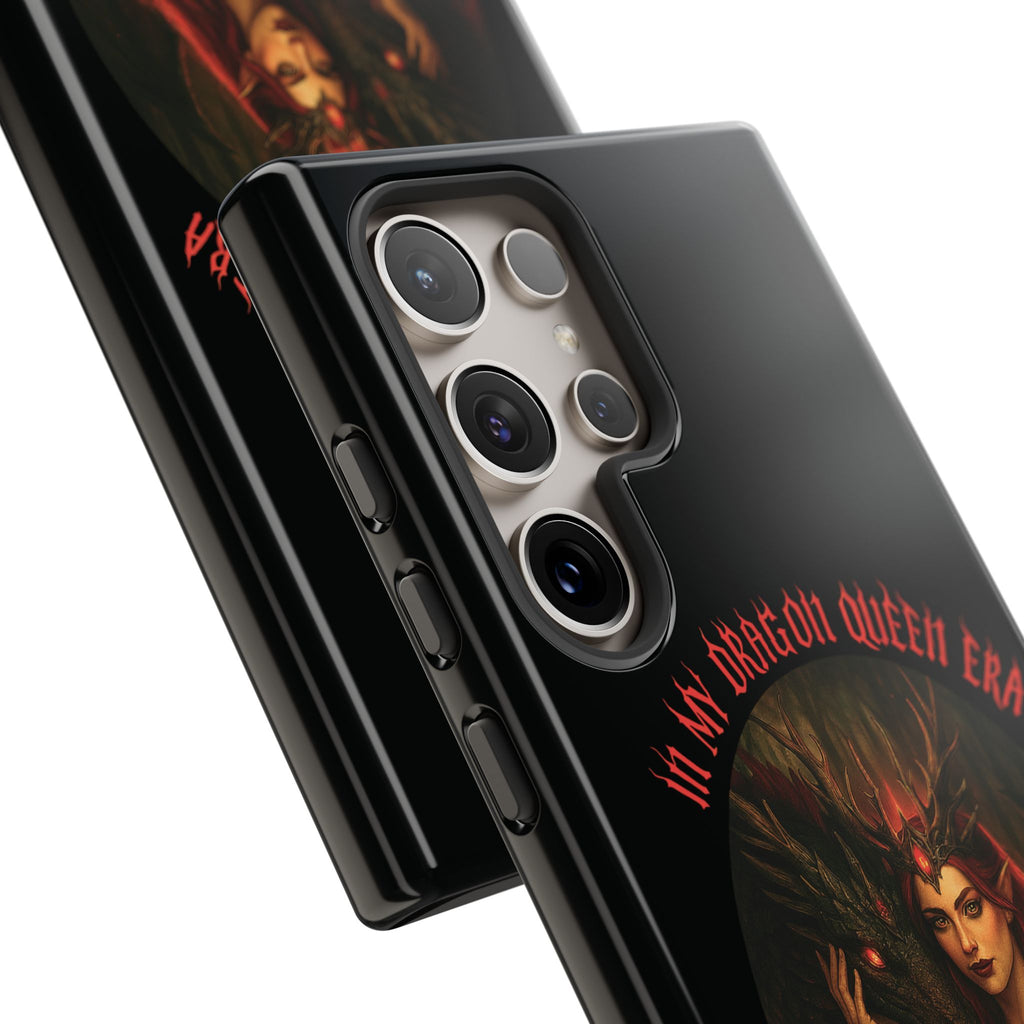 In My Dragon Queen Era Phone Case - Dragon and Queen Design - Book Lover Aesthetic Gift