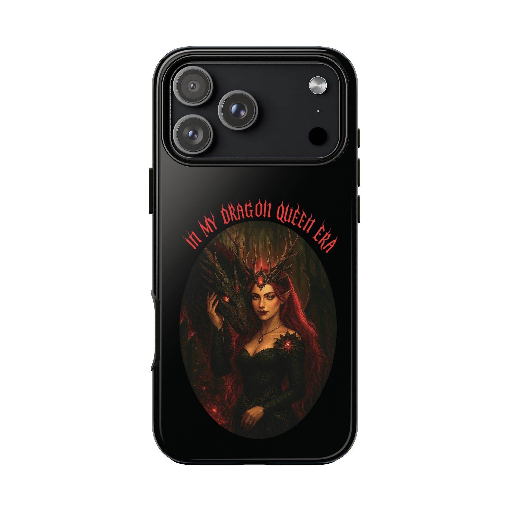 In My Dragon Queen Era Phone Case - Dragon and Queen Design - Book Lover Aesthetic Gift