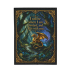 Cozy Velveteen Fantasy Dragon Throw Blanket