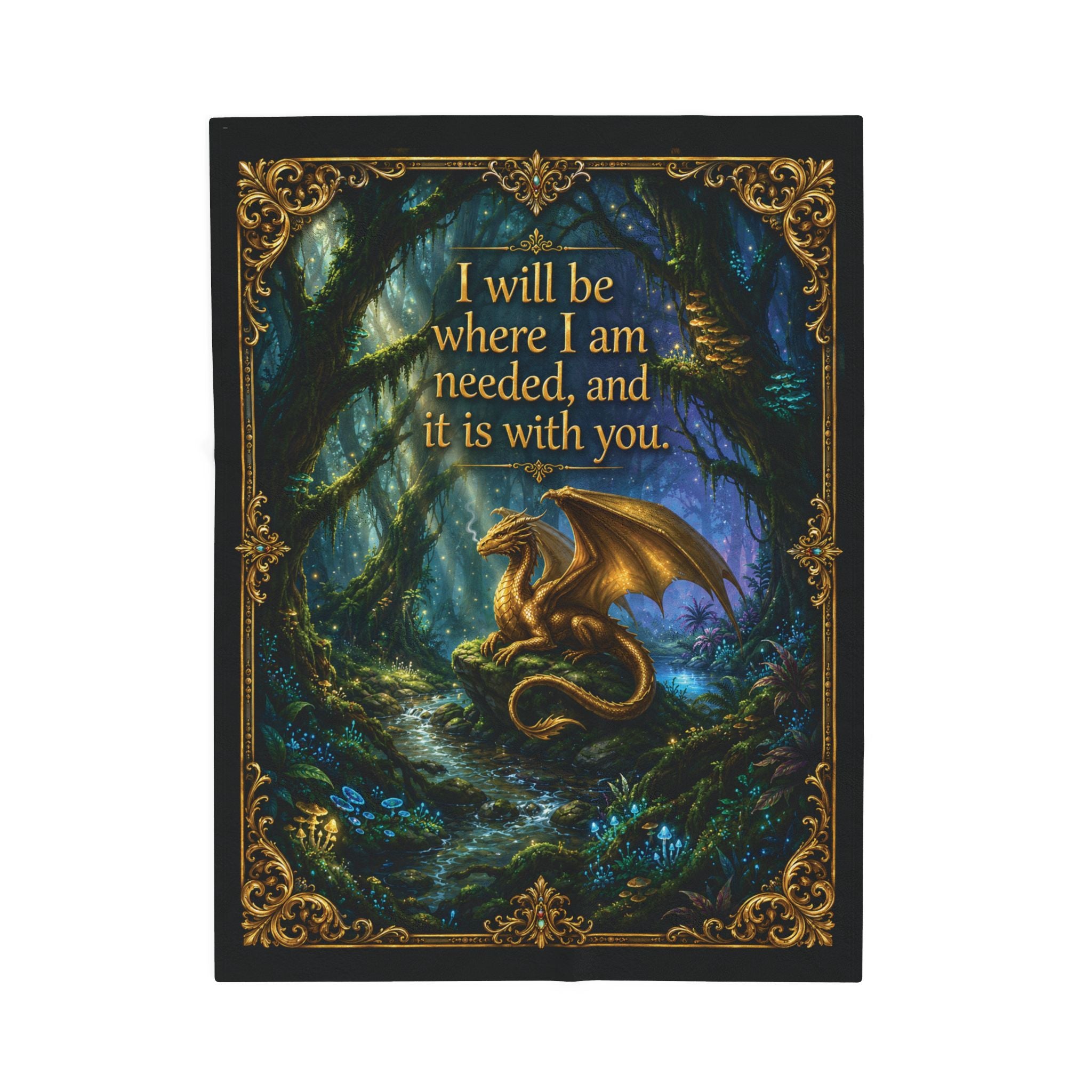 Cozy Velveteen Fantasy Dragon Throw Blanket