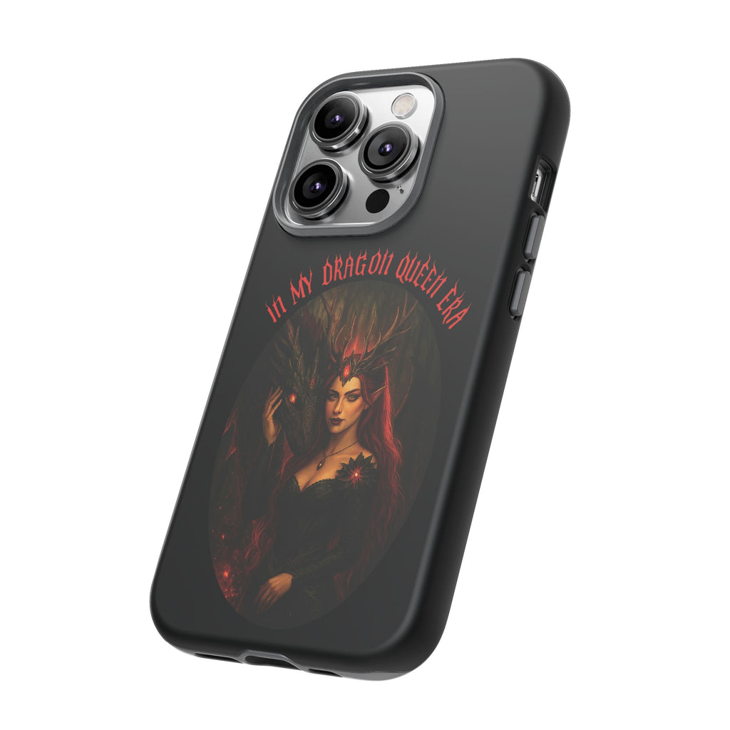 In My Dragon Queen Era Phone Case - Dragon and Queen Design - Book Lover Aesthetic Gift