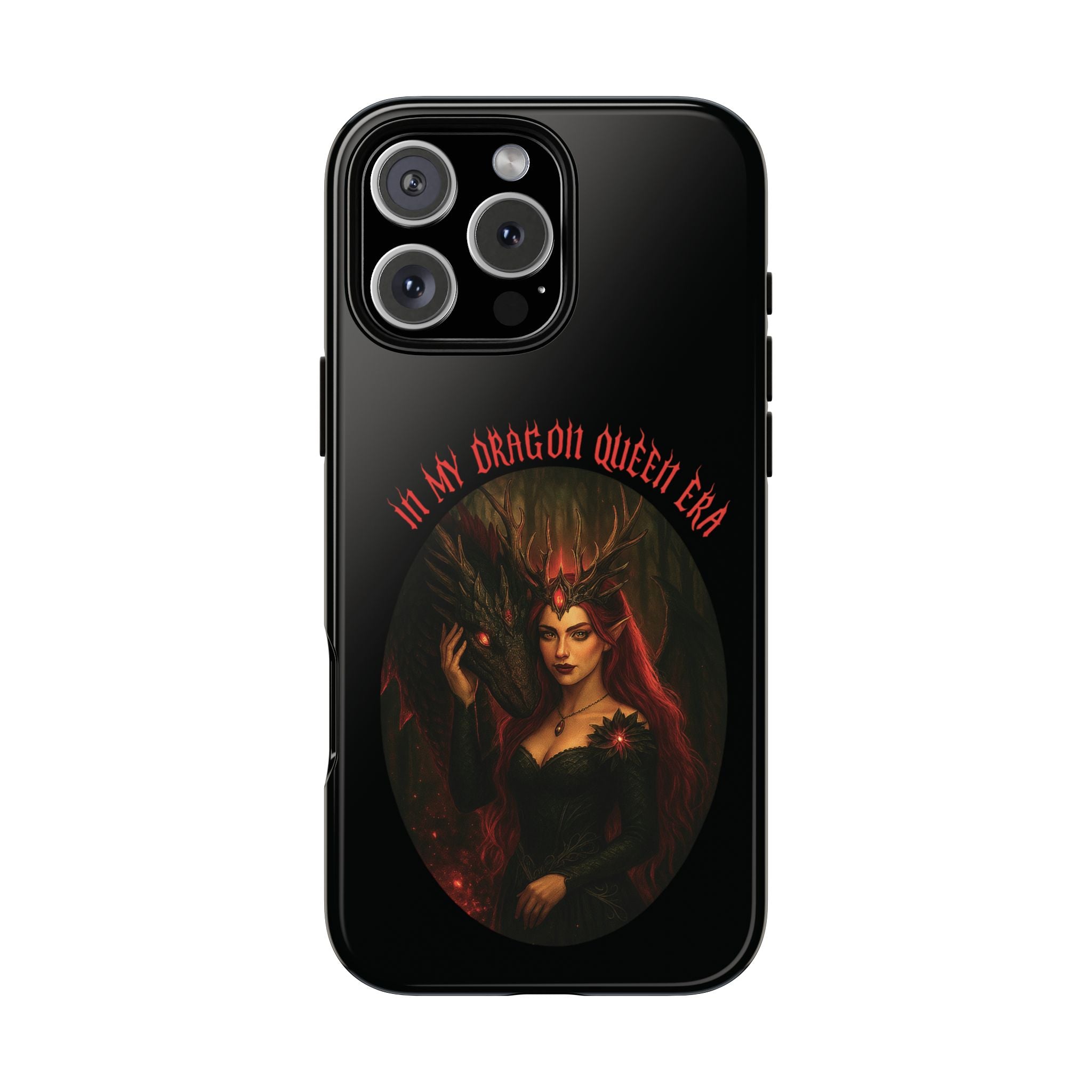 In My Dragon Queen Era Phone Case - Dragon and Queen Design - Book Lover Aesthetic Gift