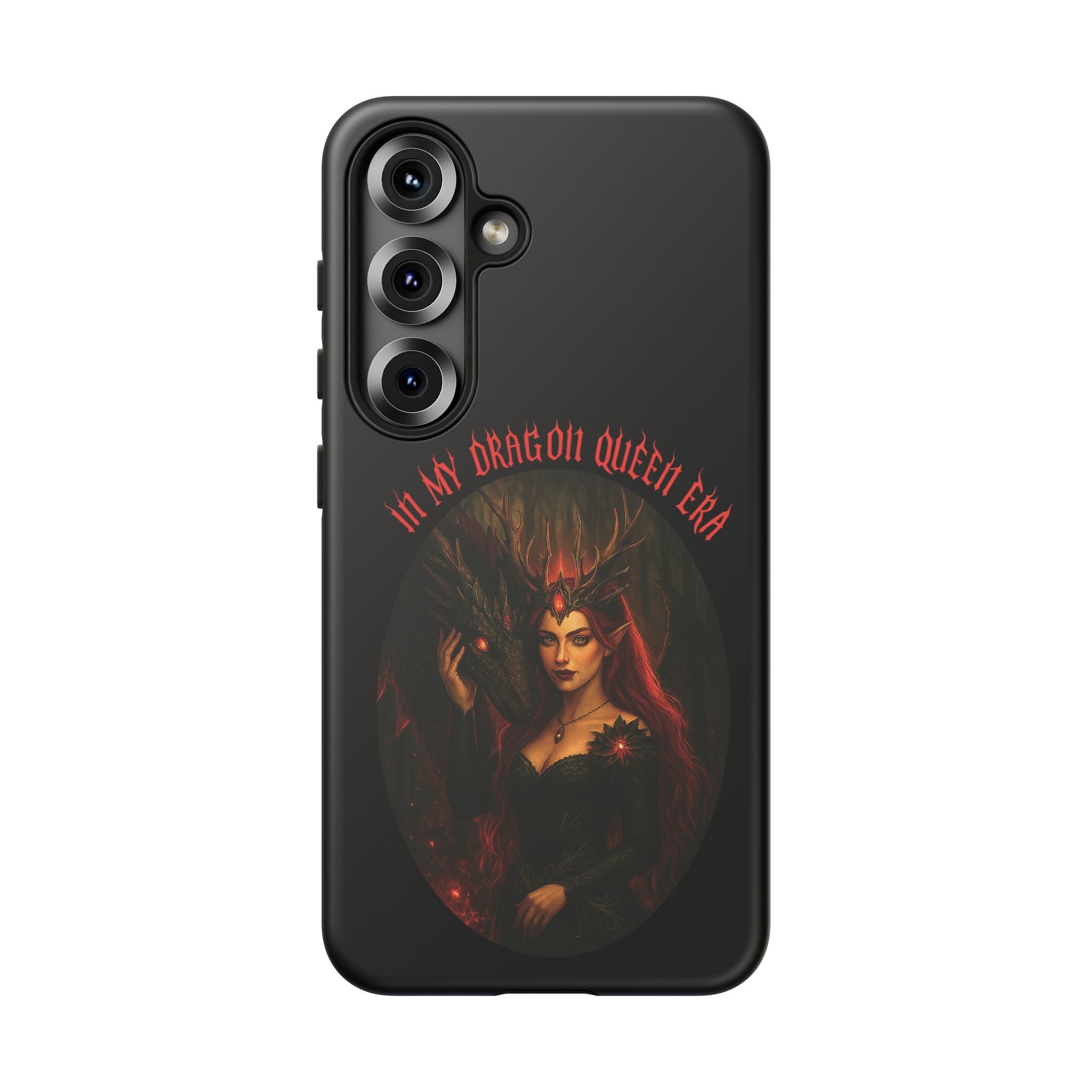 In My Dragon Queen Era Phone Case - Dragon and Queen Design - Book Lover Aesthetic Gift