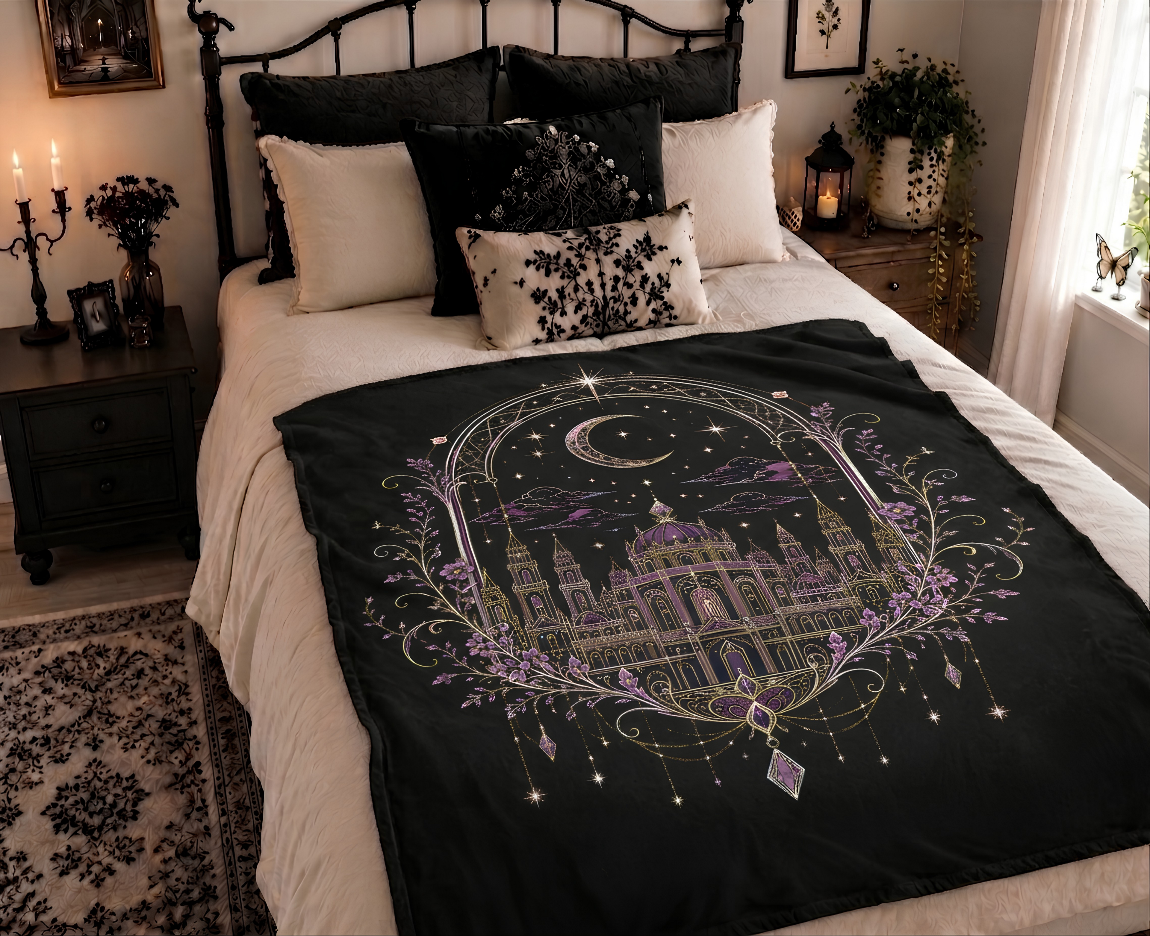 The Stars Called You Home...Celestial Castle Throw Blanket