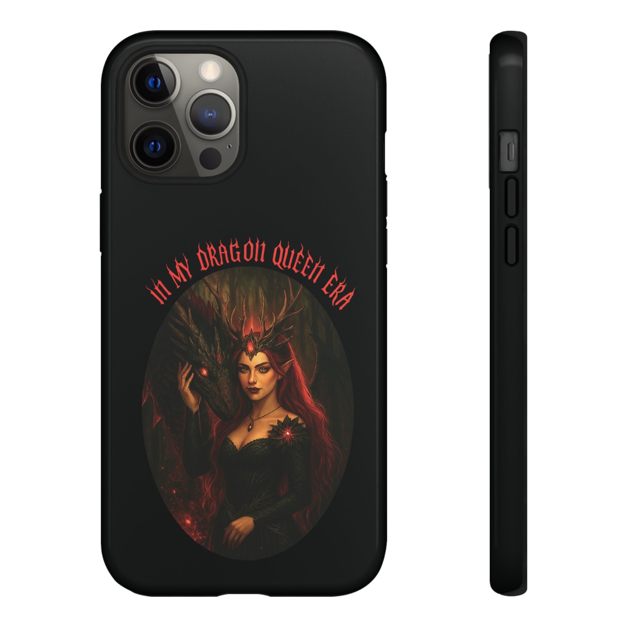In My Dragon Queen Era Phone Case - Dragon and Queen Design - Book Lover Aesthetic Gift