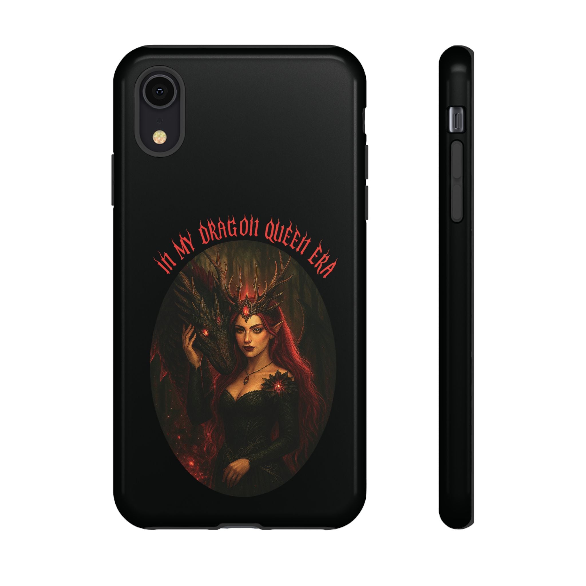 In My Dragon Queen Era Phone Case - Dragon and Queen Design - Book Lover Aesthetic Gift