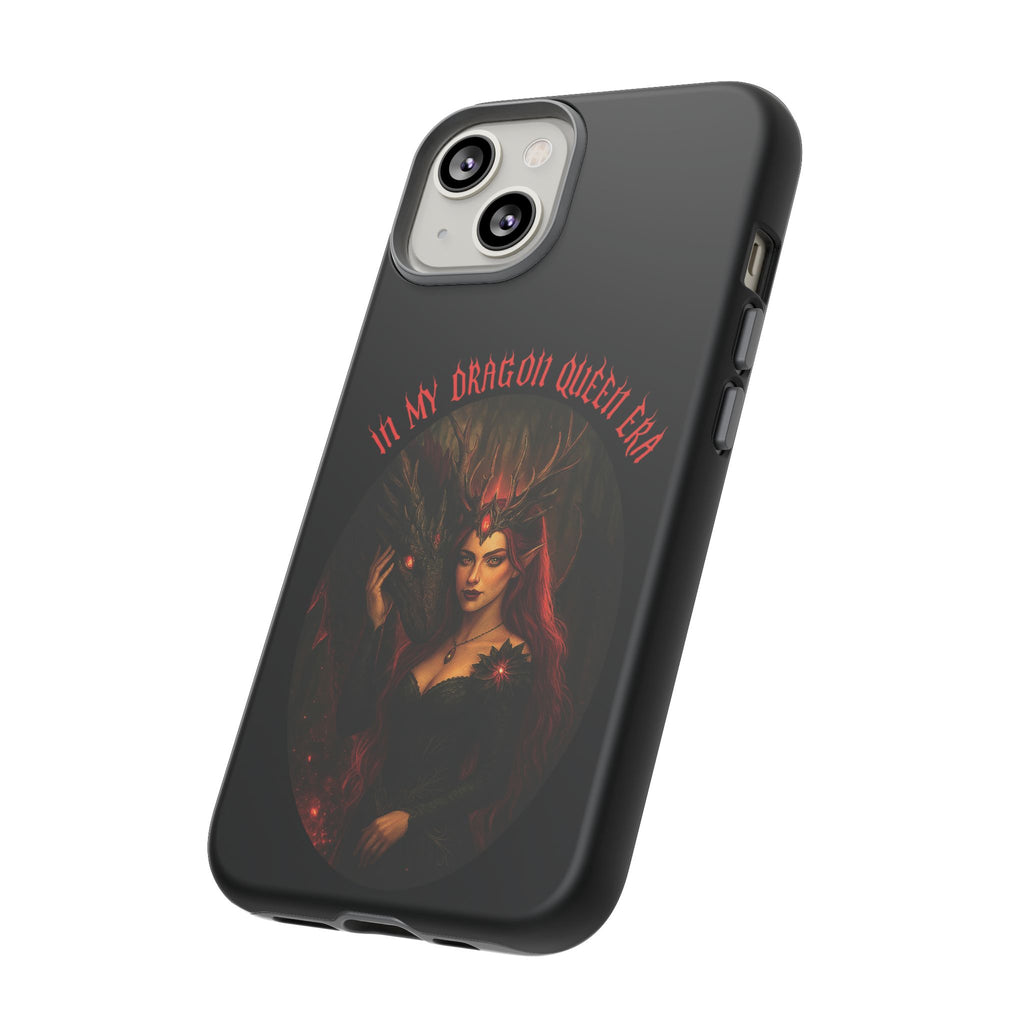 In My Dragon Queen Era Phone Case - Dragon and Queen Design - Book Lover Aesthetic Gift