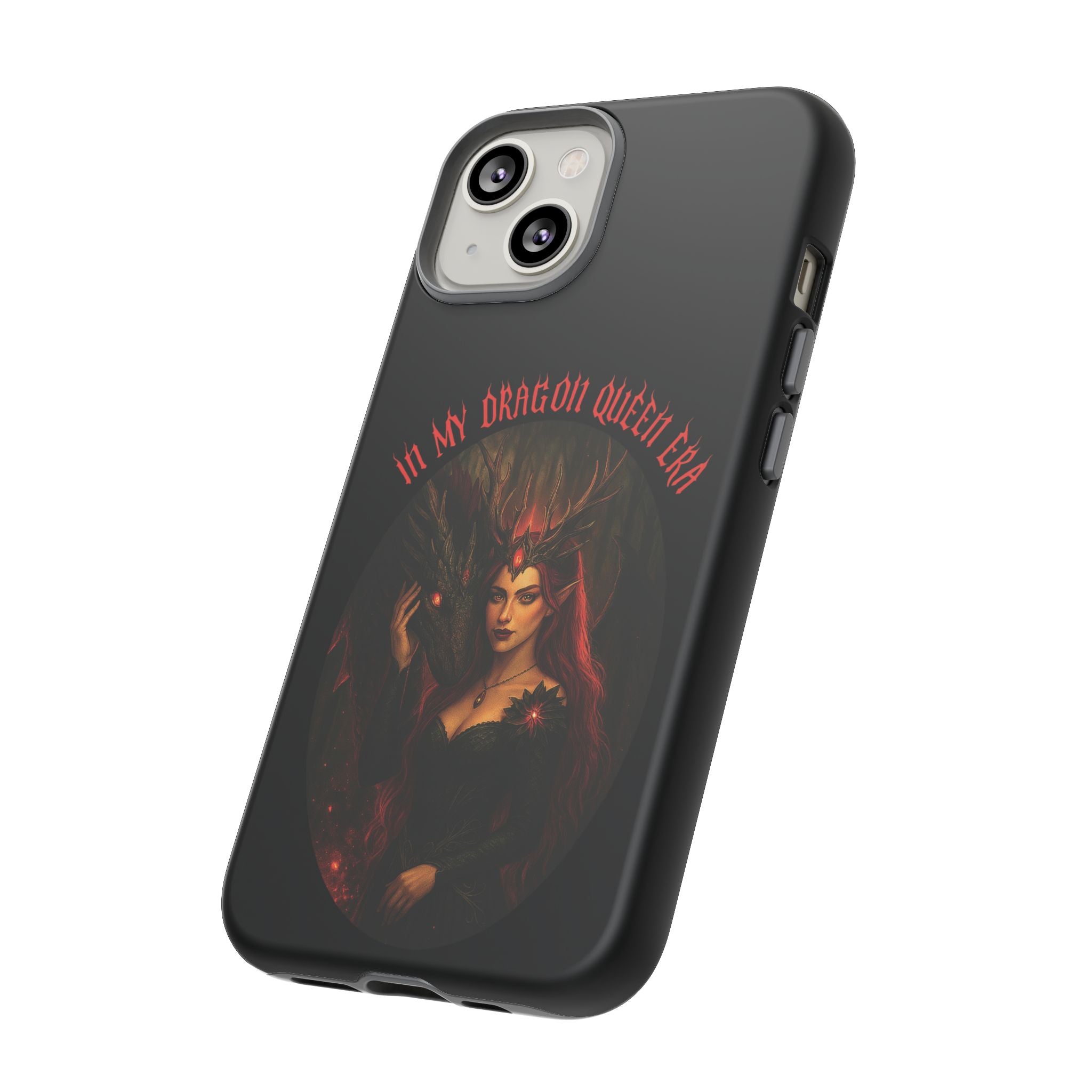 In My Dragon Queen Era Phone Case - Dragon and Queen Design - Book Lover Aesthetic Gift