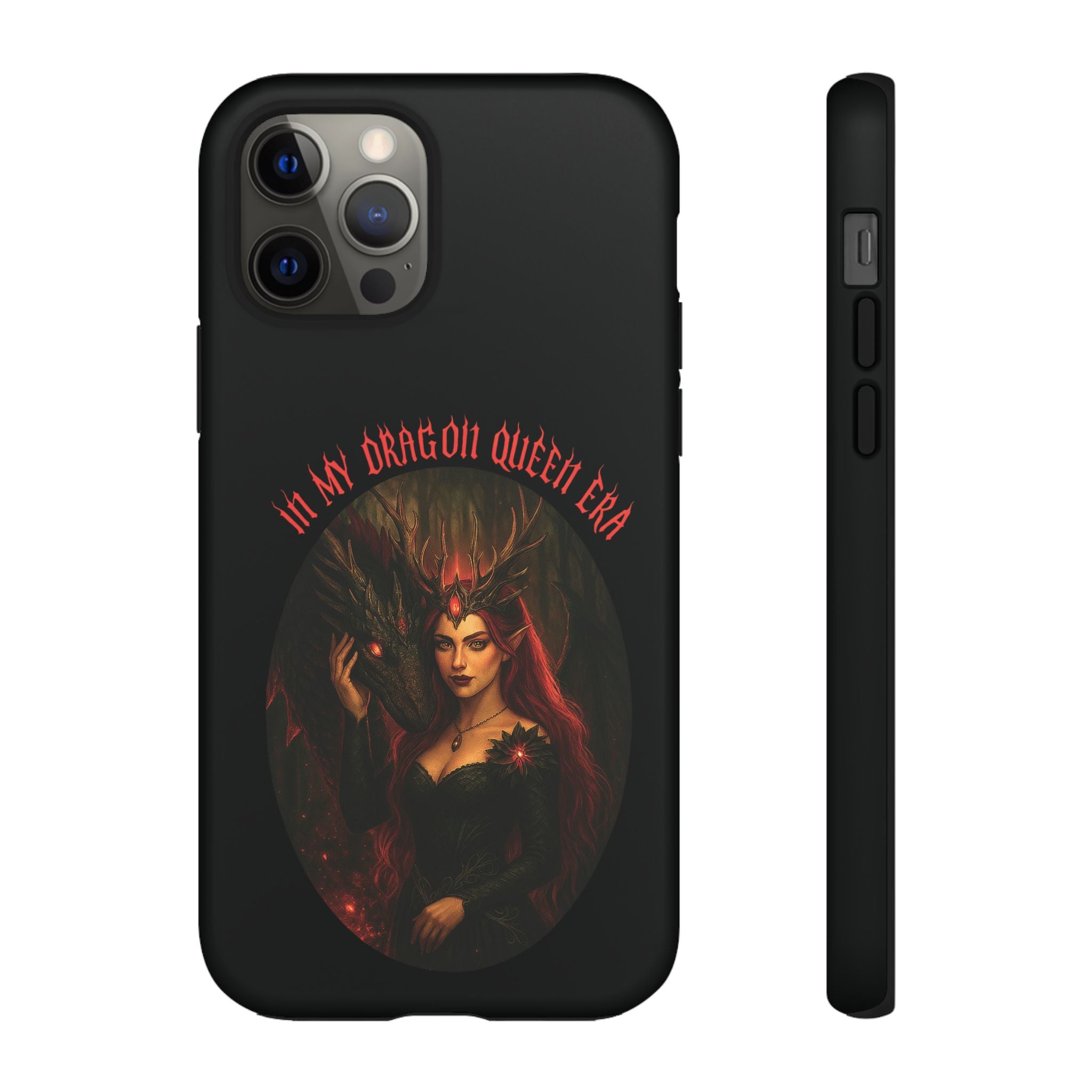 In My Dragon Queen Era Phone Case - Dragon and Queen Design - Book Lover Aesthetic Gift