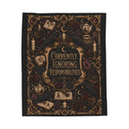 Currently Ignoring Responsibilities Plush Velveteen Throw Blanket
