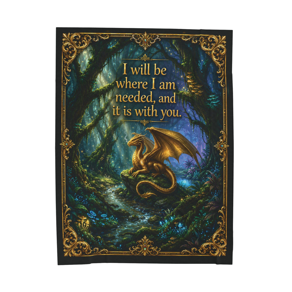 Cozy Velveteen Fantasy Dragon Throw Blanket