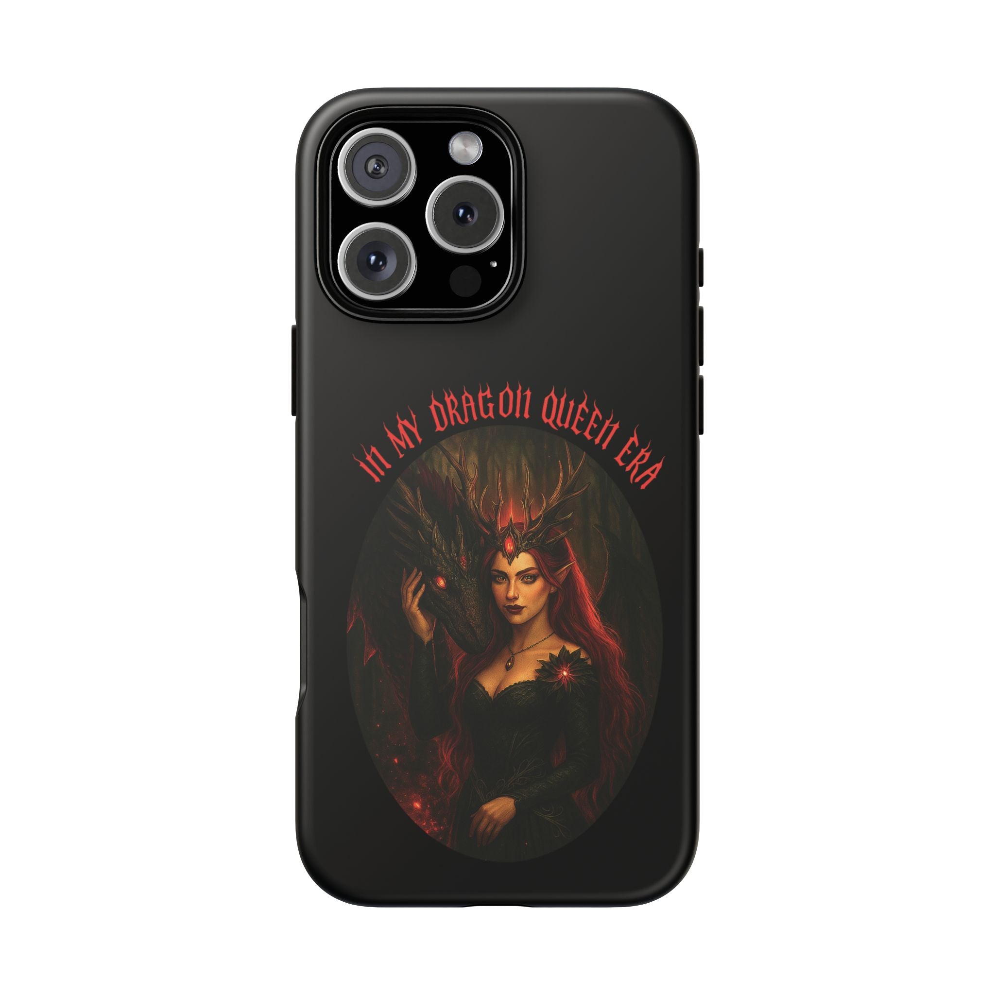 In My Dragon Queen Era Phone Case - Dragon and Queen Design - Book Lover Aesthetic Gift