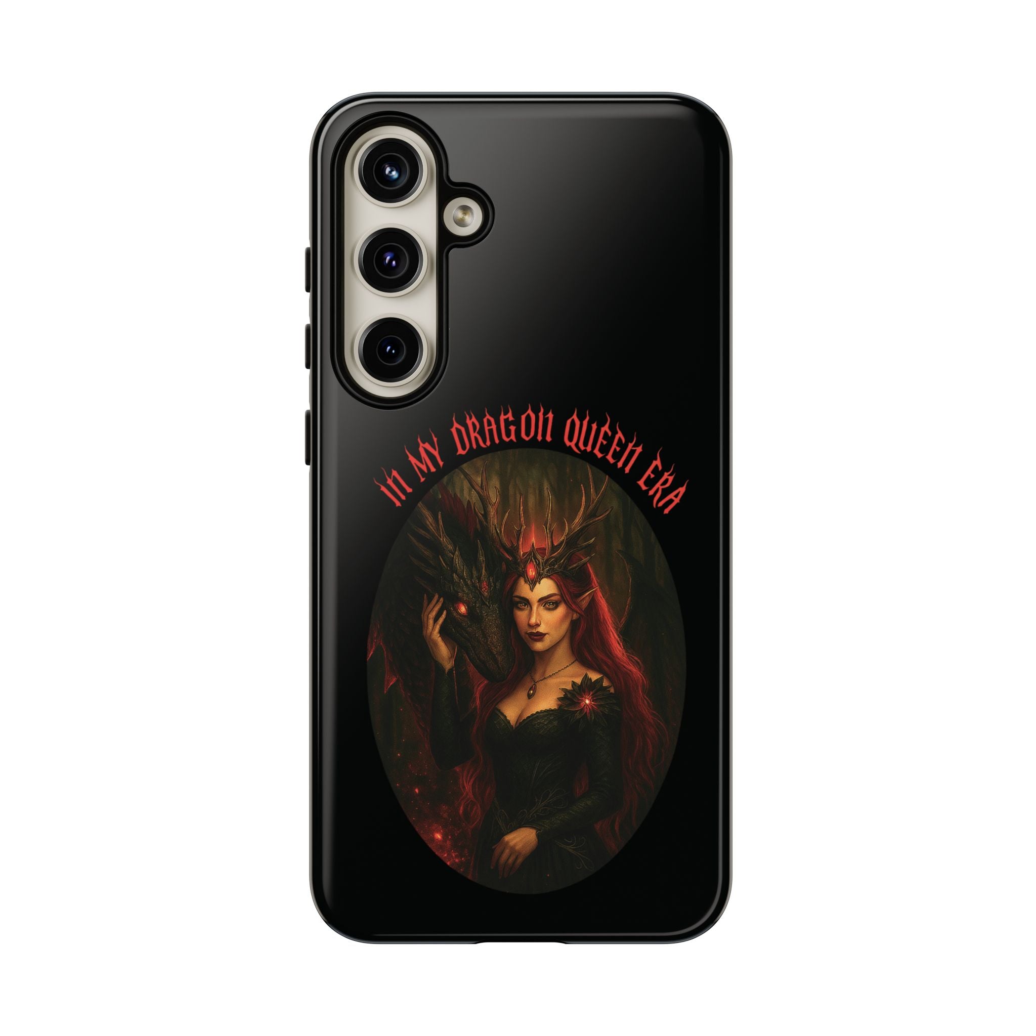 In My Dragon Queen Era Phone Case - Dragon and Queen Design - Book Lover Aesthetic Gift