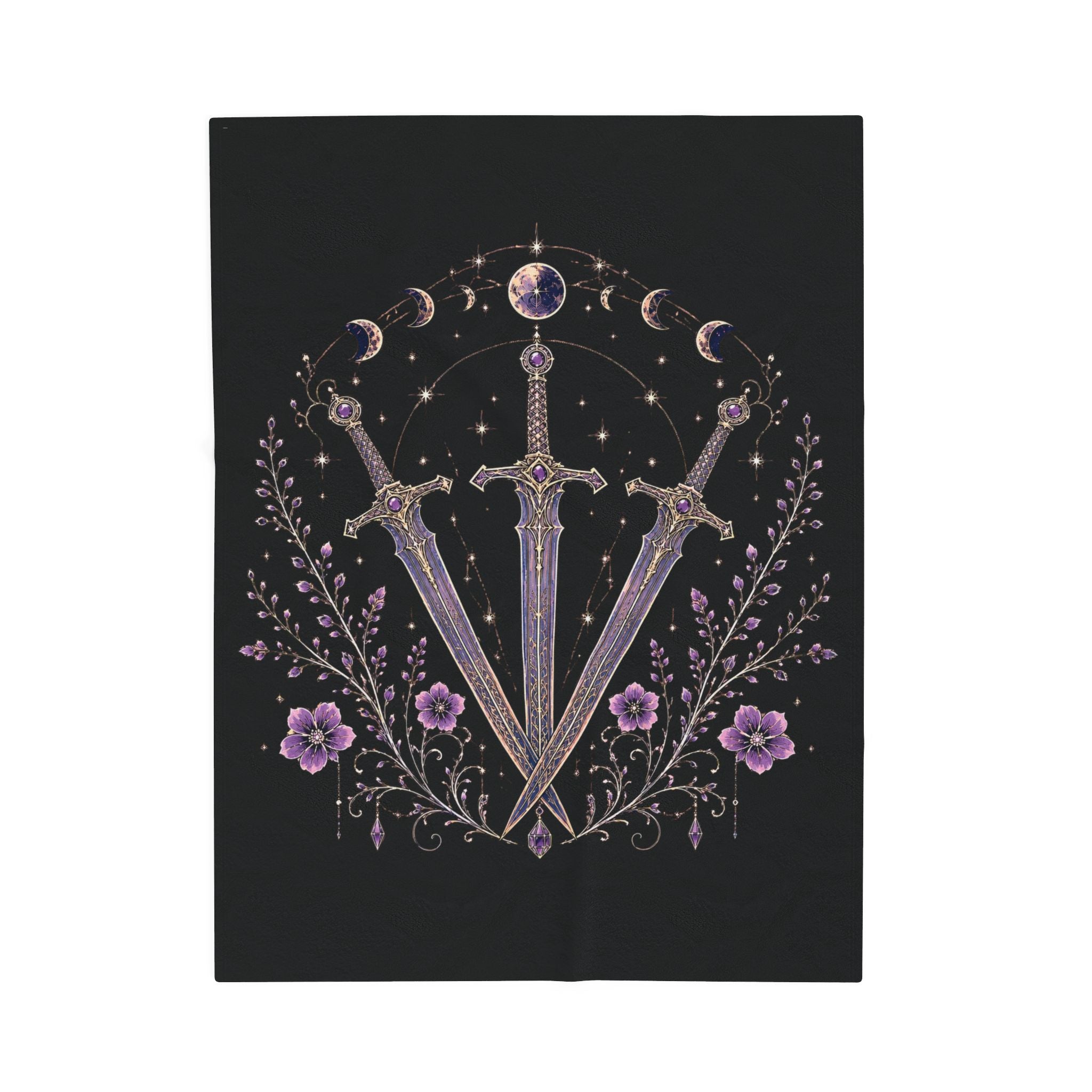 Midnight Court Celestial Sword Velveteen Plush Blanket