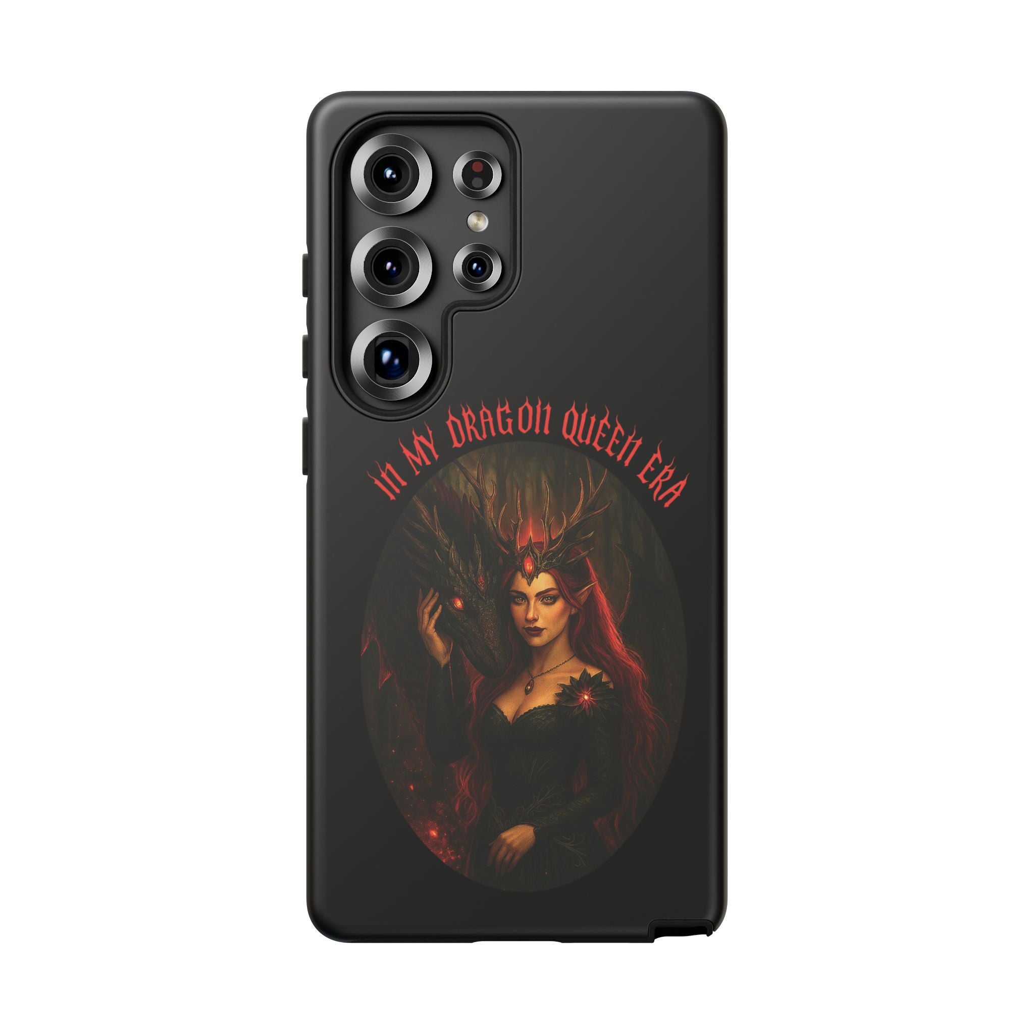In My Dragon Queen Era Phone Case - Dragon and Queen Design - Book Lover Aesthetic Gift