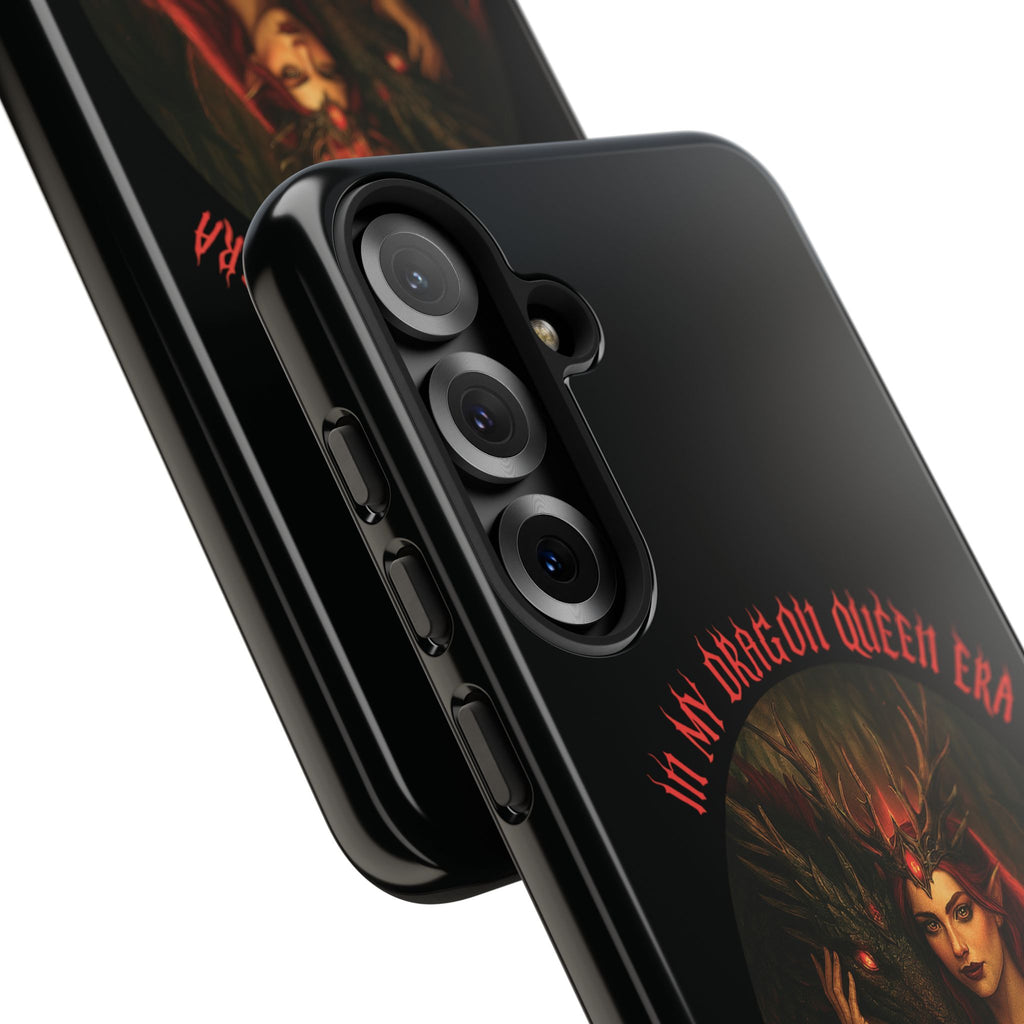 In My Dragon Queen Era Phone Case - Dragon and Queen Design - Book Lover Aesthetic Gift