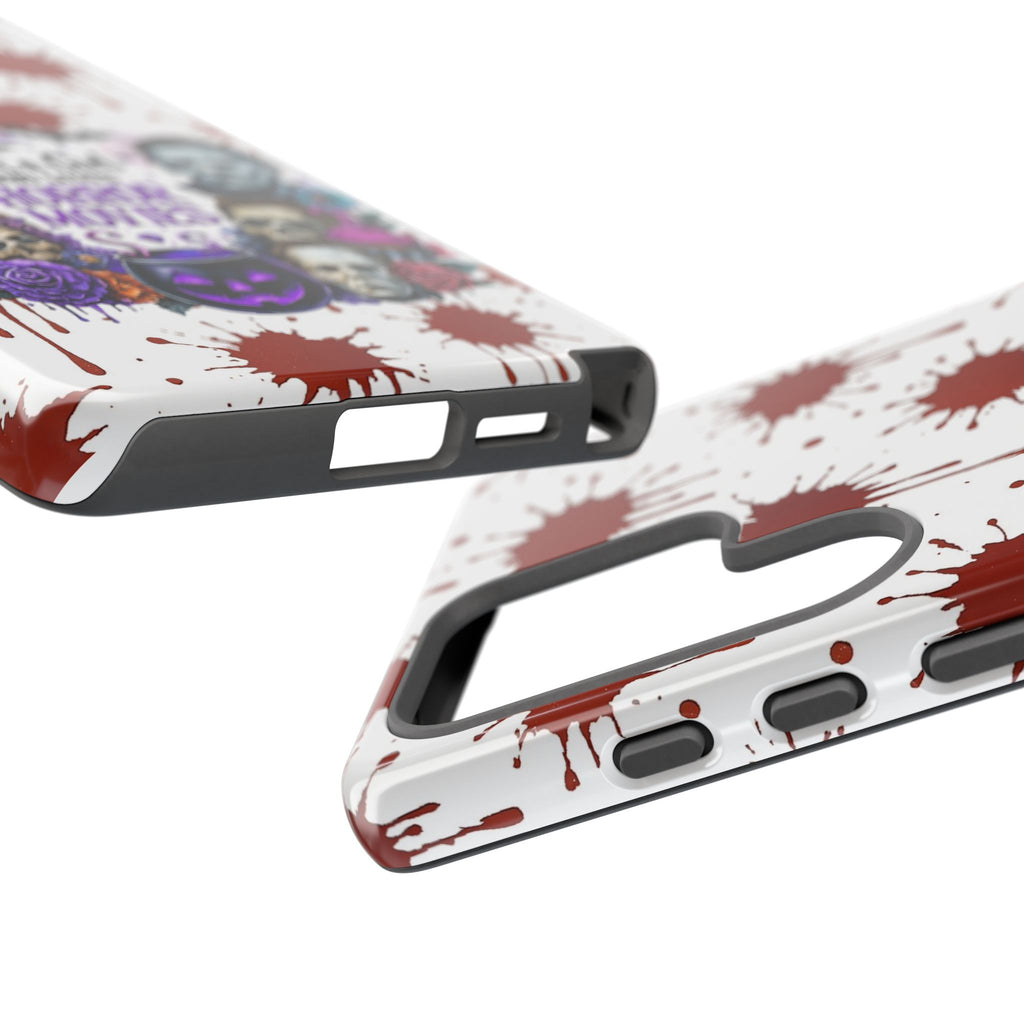 Just a Girl Who Loves Horror Movies & Halloween | Blood Splatter Tough Phone Case | Spooky Gift for Horror Fans