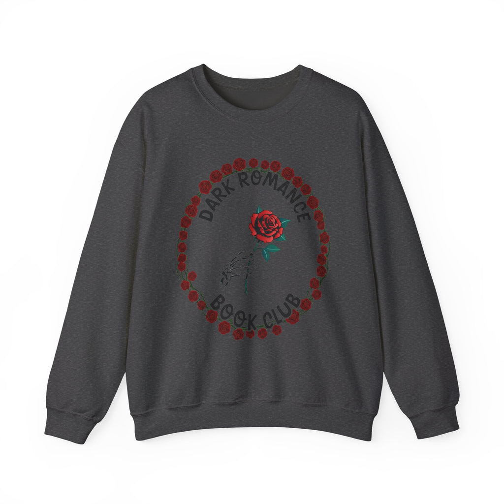 Dark Romance Book Club Crewneck Sweatshirt - Rose & Skeleton Hand